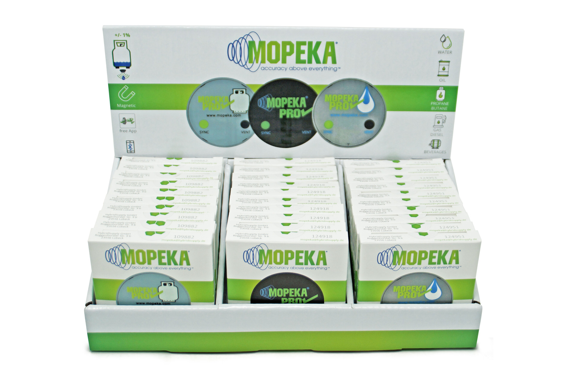 Mopeka counter display 30 (255x130x180 mm), unfilled