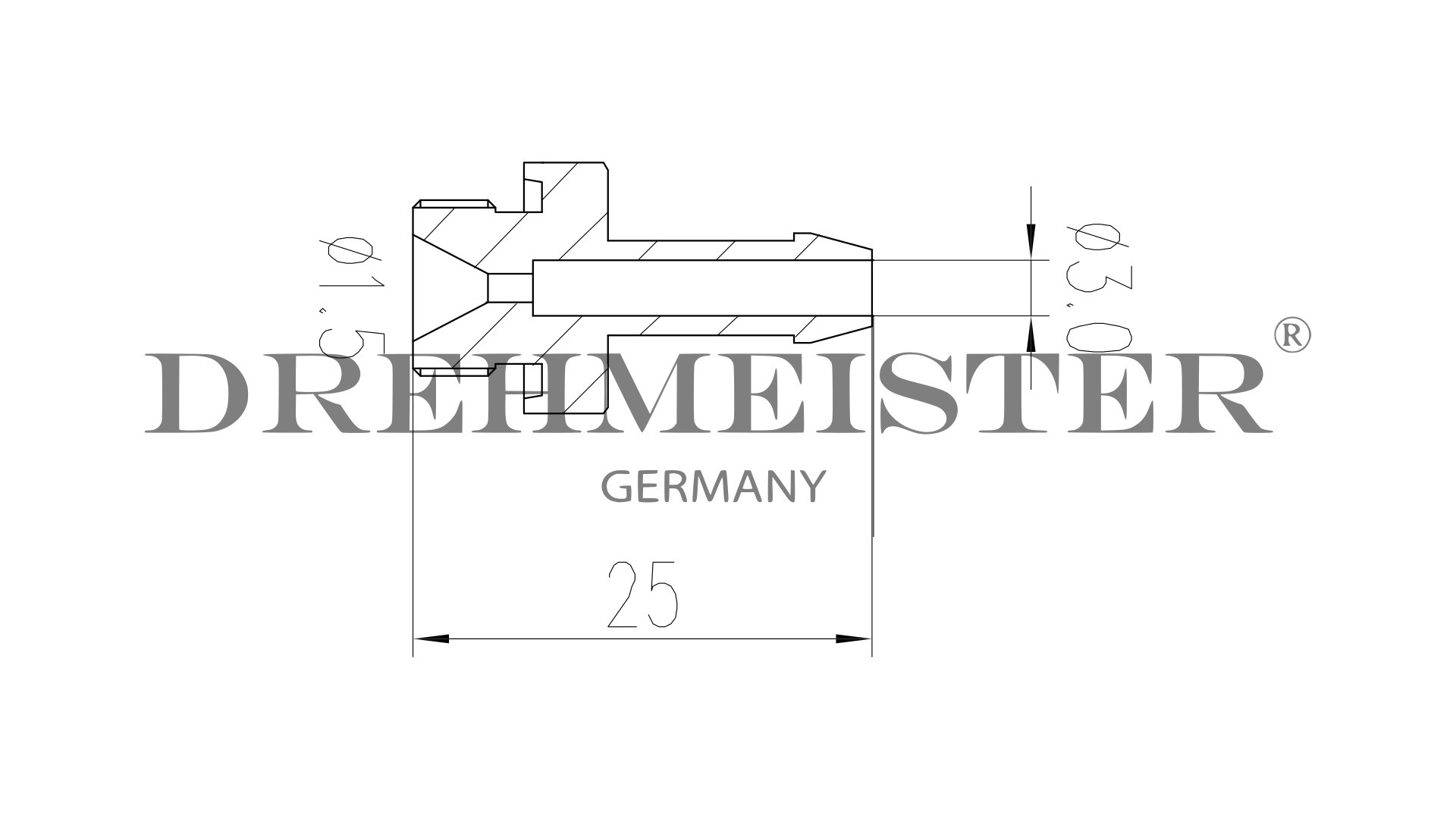 DREHMEISTER Injector nozzle for Valtek type 30 and Matrix XJ LPG/CNG injectors – G1/8‘’ – D.5mm L.25mm