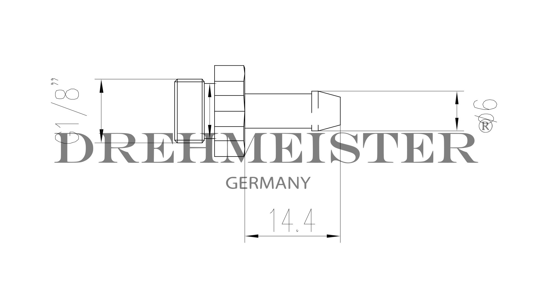 DREHMEISTER Injector nozzle for Valtek type 30 and Matrix XJ LPG/CNG injectors – G1/8‘’ – D.5mm L.25mm