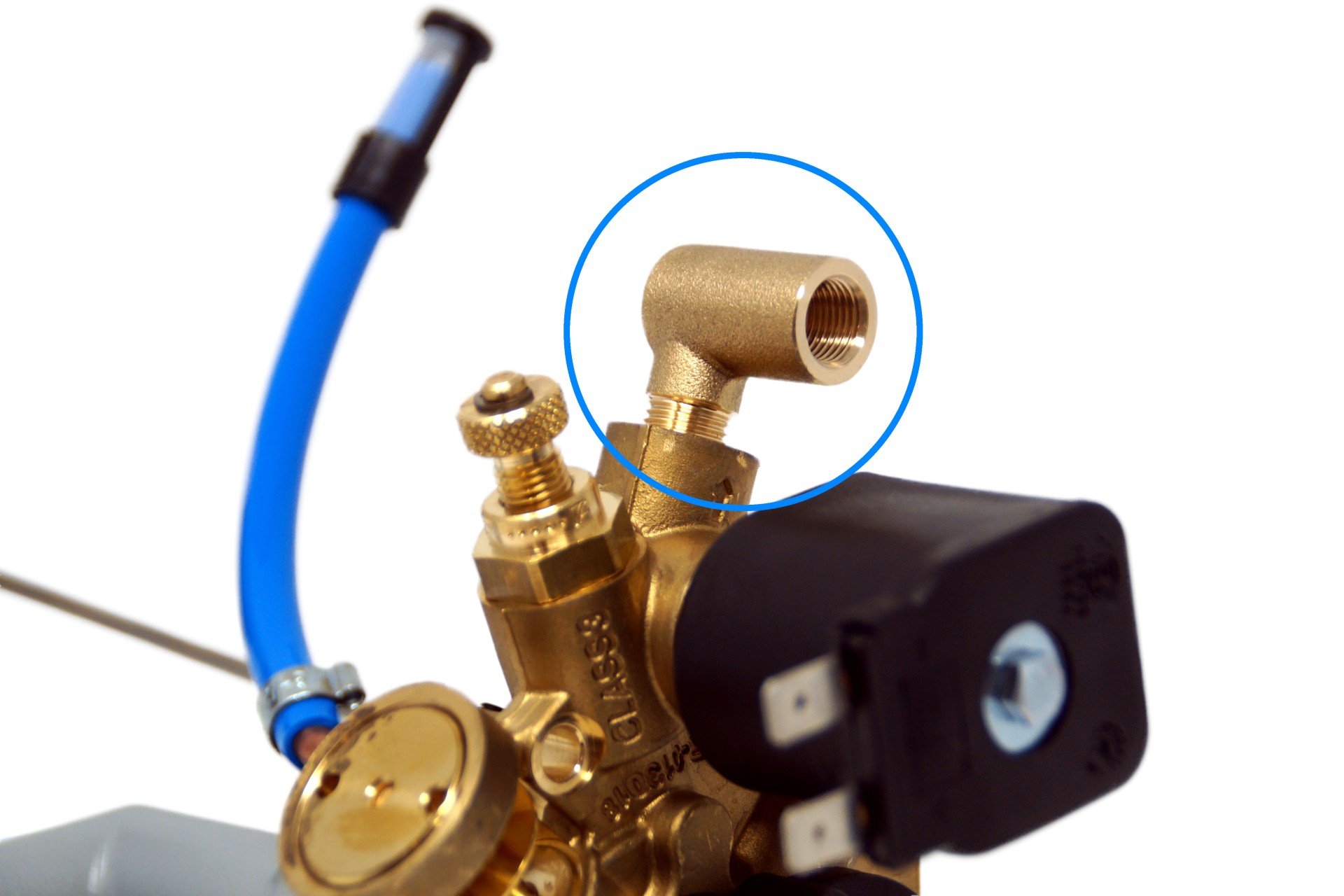 DREHMEISTER Multivalve angle piece M10x1 / M10x1 D6mm (6mm withdrawal multivalve)