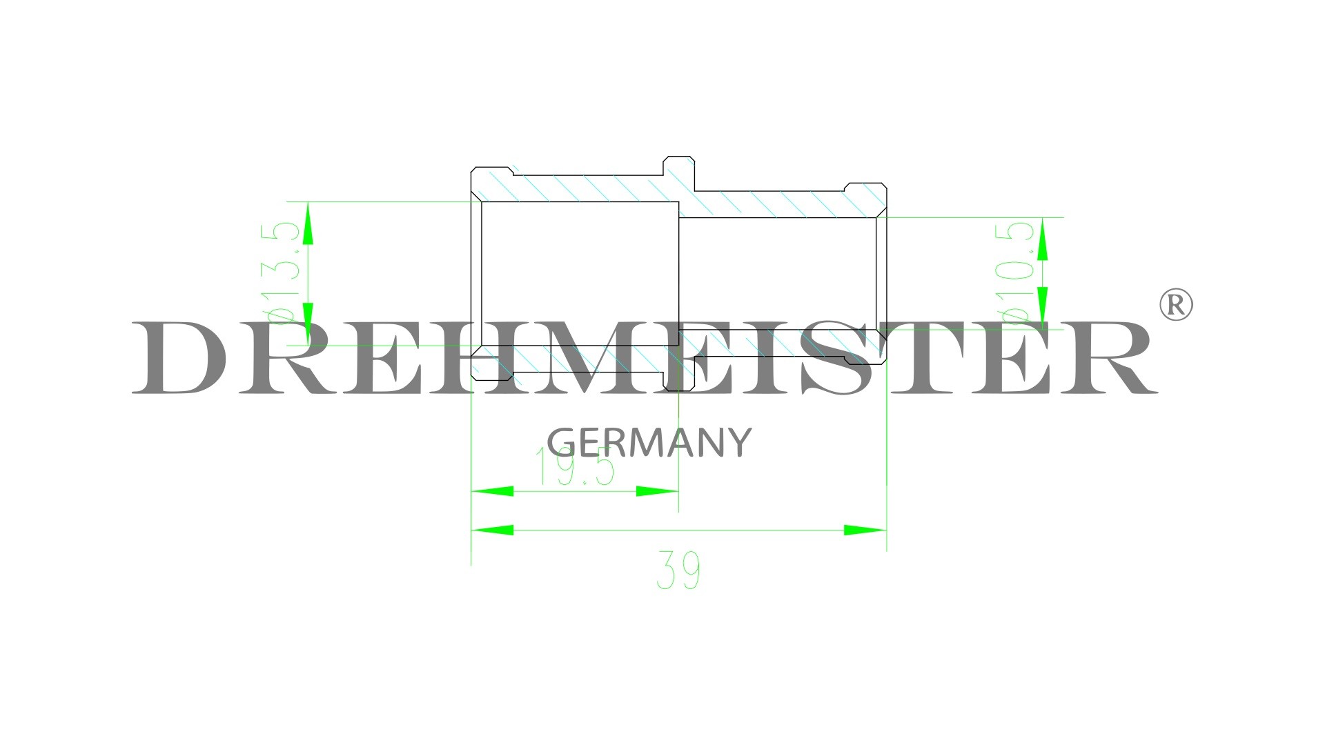 DREHMEISTER hose coupling D19 mm D16 mm (aluminium)