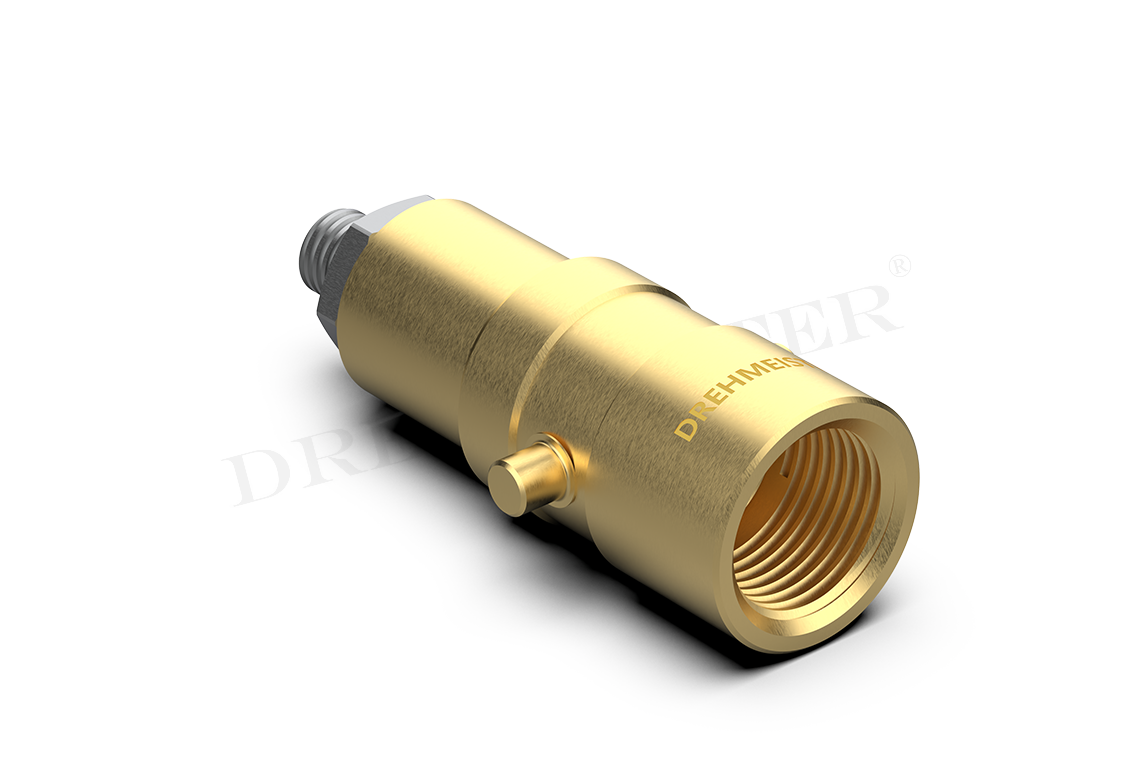DREHMEISTER Bayonet LPG adapter M10 brass with stainless steel connection, L=67 mm