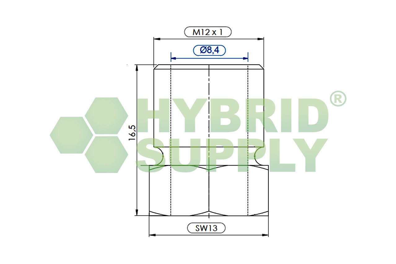 LPG-FIT thermoplastic hose kit XD-4 (=8mm) M12x1 6m
