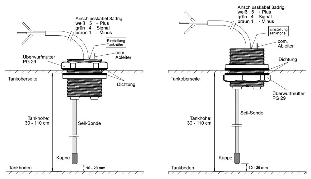 Votronic elettrodo per serbatoio 30-110 K-FL
