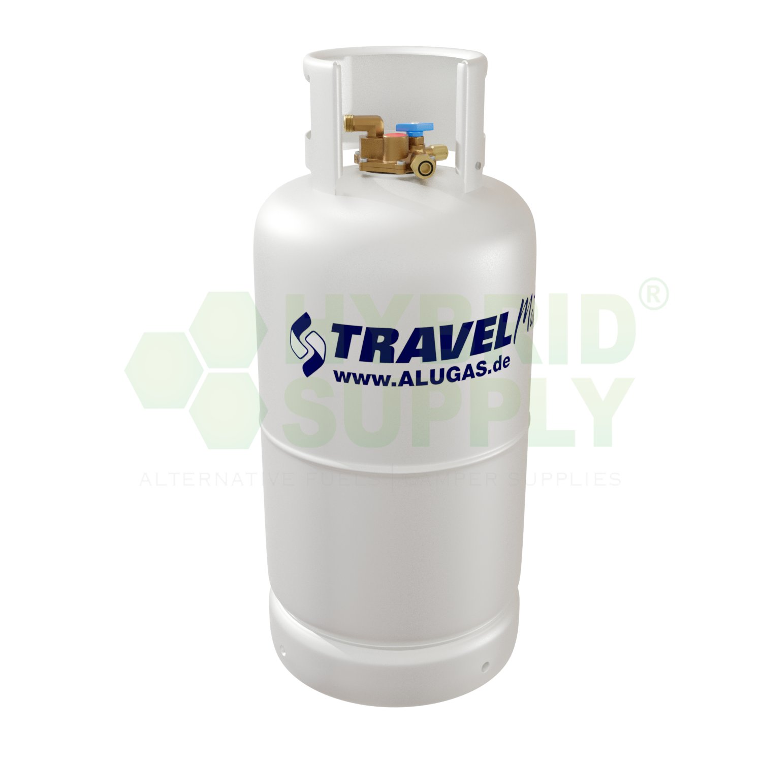 ALUGAS TRAVELMate Gastankflasche 33,3 Liter mit 80% Multiventil (DE)