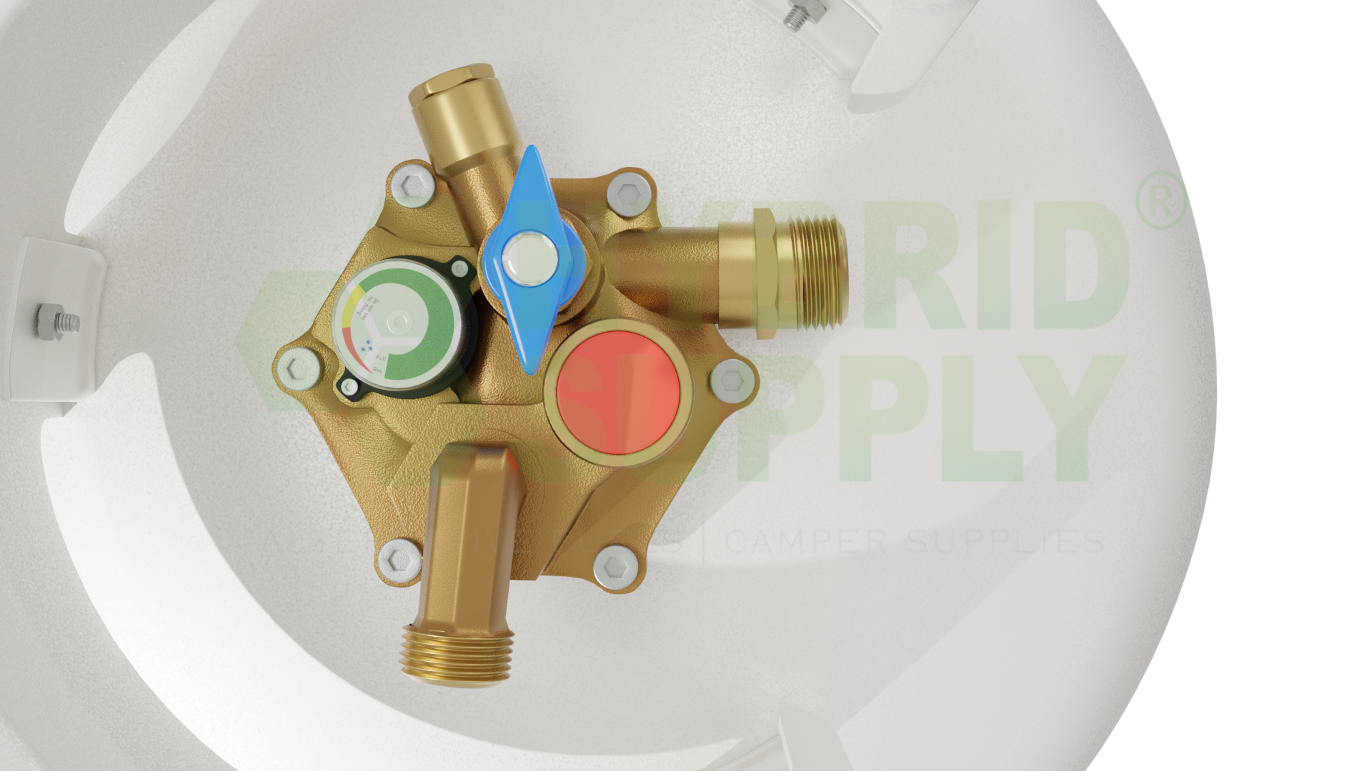 ALUGAS TRAVELMate Gastankflasche 33,3 Liter mit 80% Multiventil (DE)