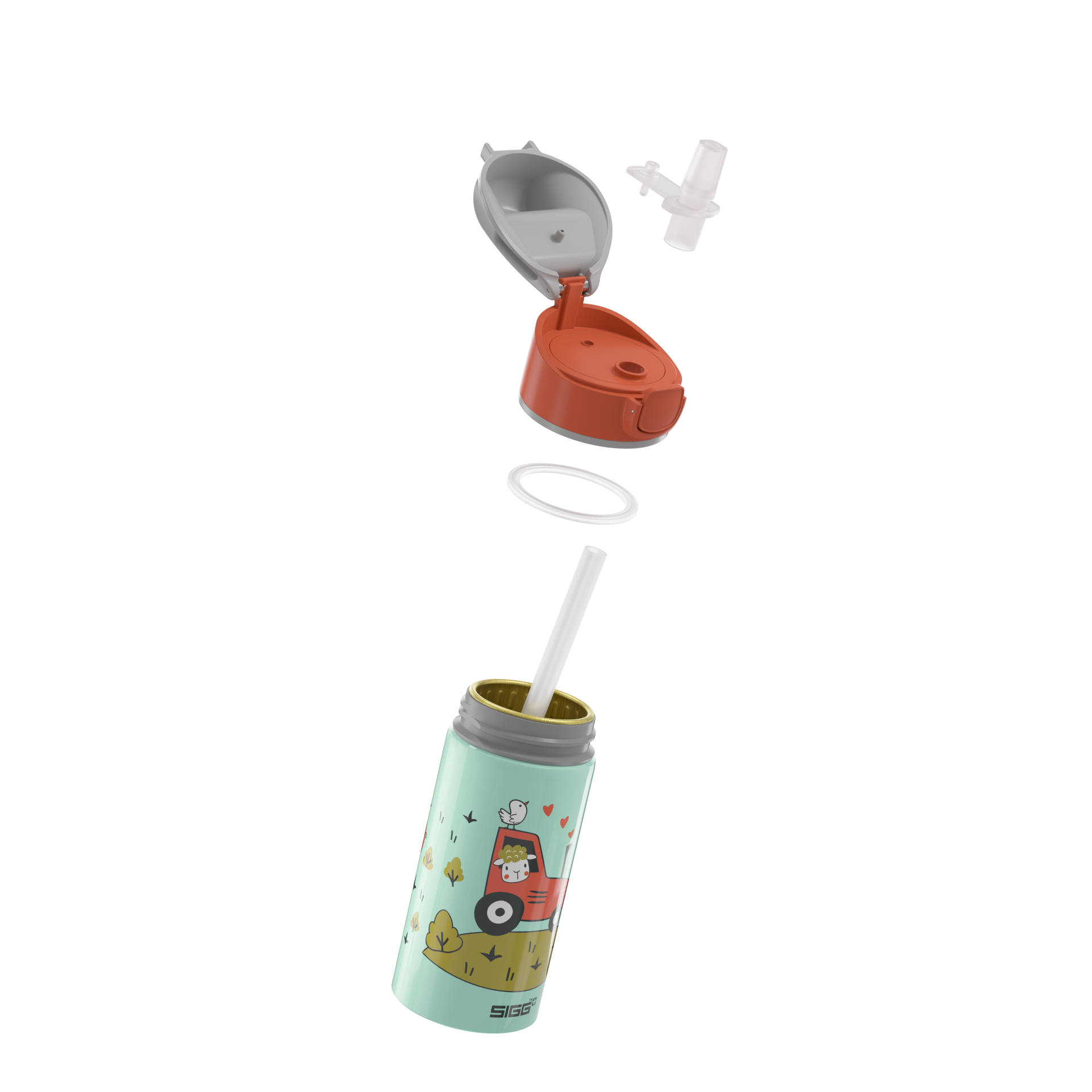 SIGG Kids Water Bottle Miracle Kids Alu Vehicles Tractor Farm 0.4 L
