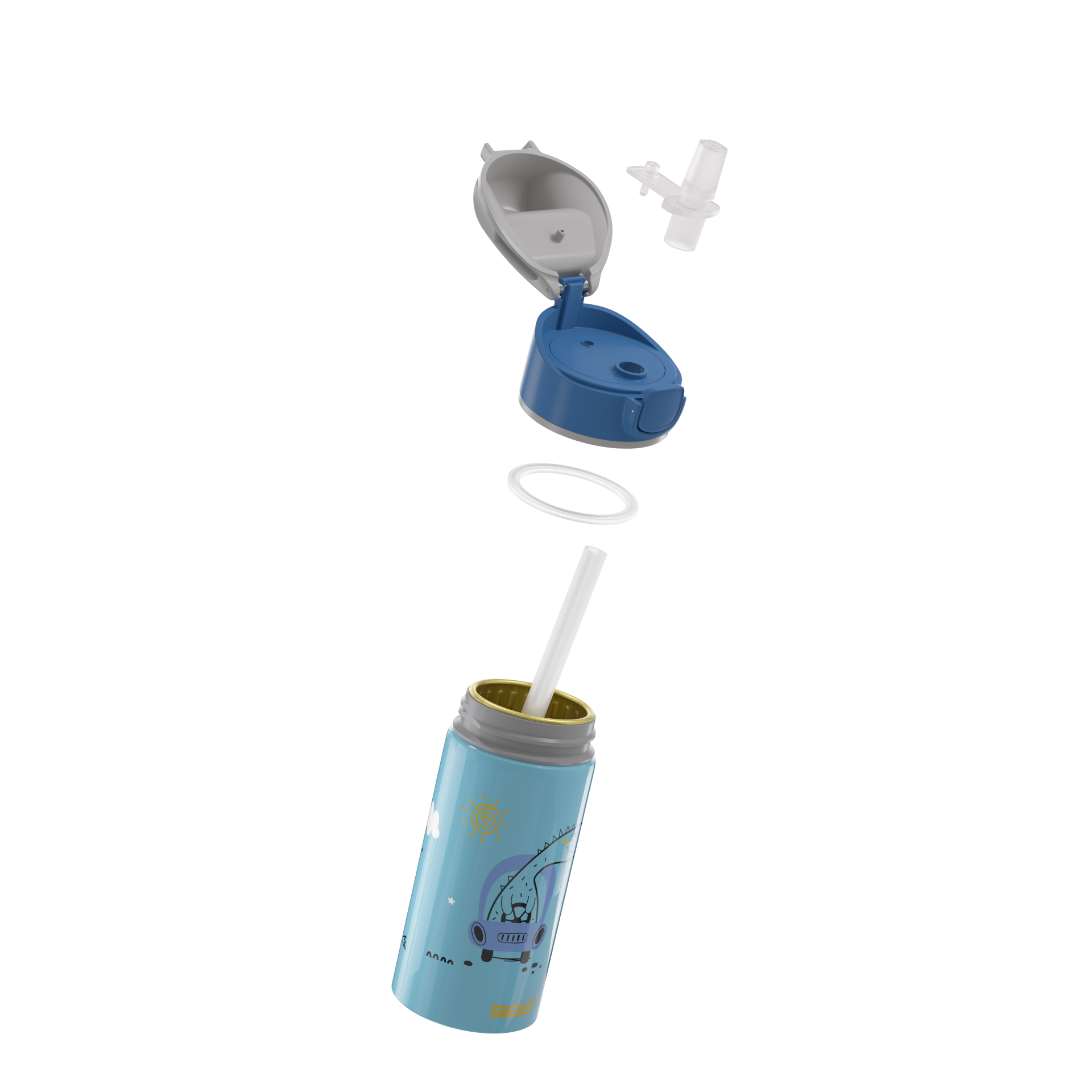 SIGG Kids Water Bottle Miracle Kids Alu Animals Dino Dive 0.4 L