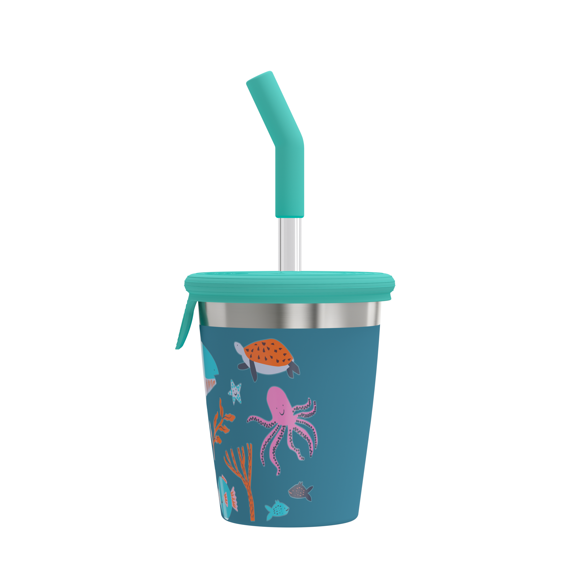 SIGG Kinderbecher Kids Straw Cup Blue World