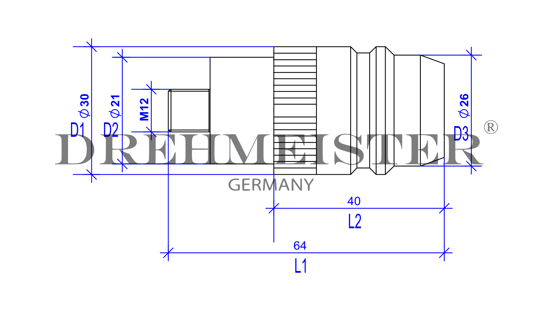 DREHMEISTER Euronozzle LPG adapter 12 mm