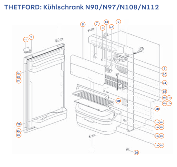 SR DOOR BIN 525 FLAT SHALLOW - Spare Parts Refrigerators