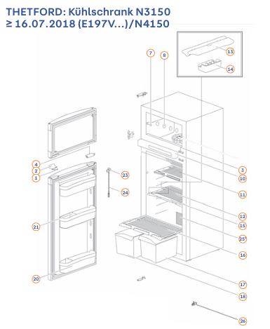 SR DOORBIN CURVED MK1 - Spare Parts Refrigerators