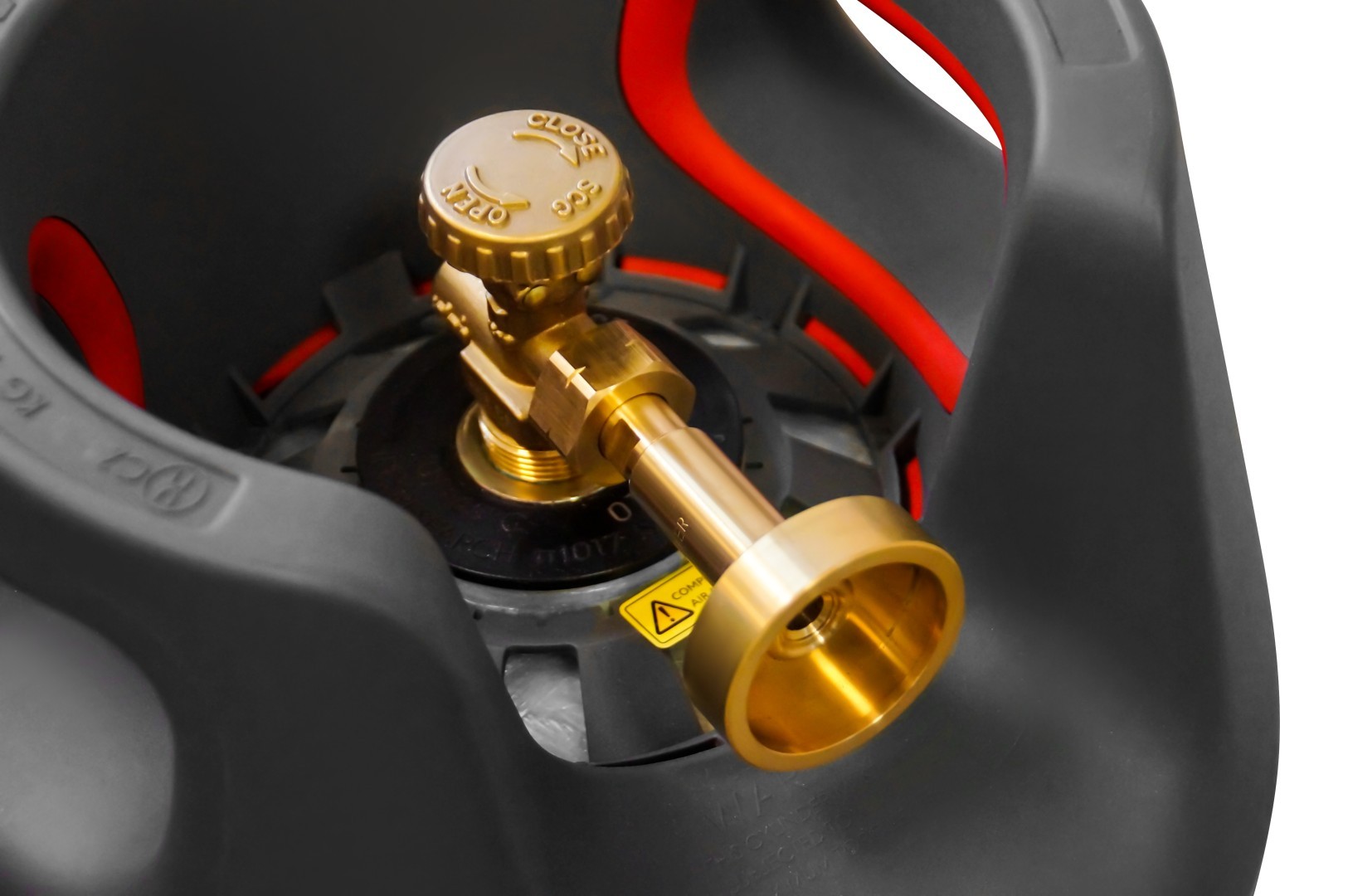 DREHMEISTER DISH Gasflaschen Adapter Campinggas Adapter W21,8x1/14 LH (G.12) - 89,8mm