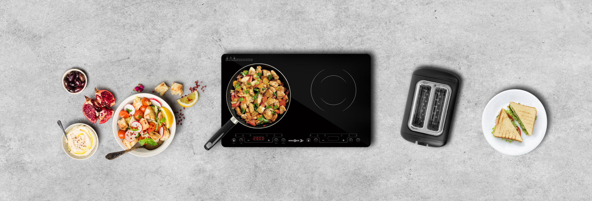 BRUNNER® Hot Point Induction Double Induktionskochplatte