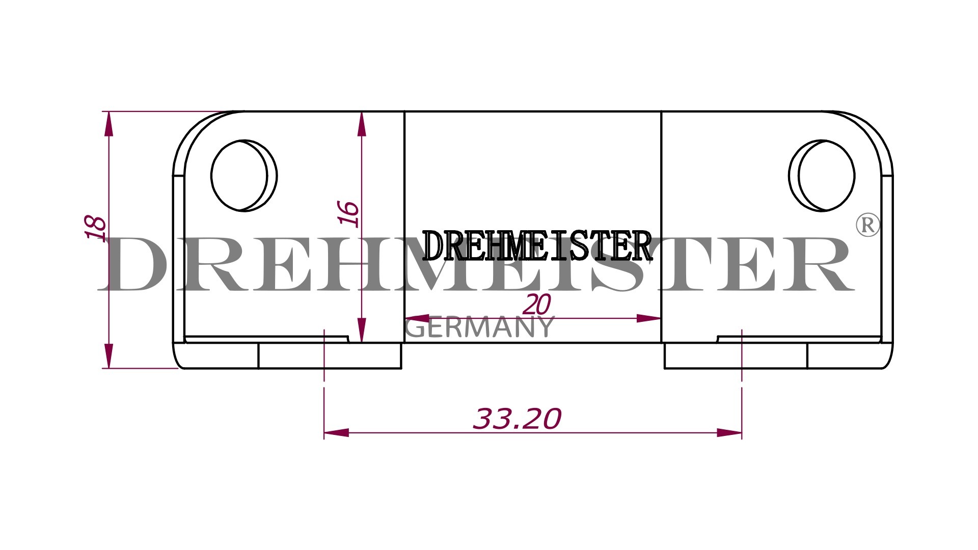 DREHMEISTER Stainless steel metal bracket for mini fuel tank incl. mounting material