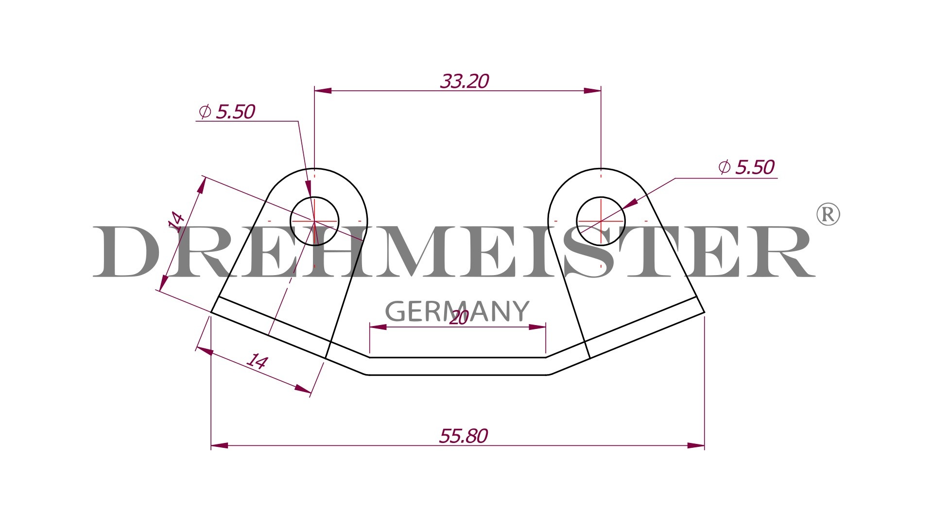 DREHMEISTER Stainless steel metal bracket for mini fuel tank incl. mounting material