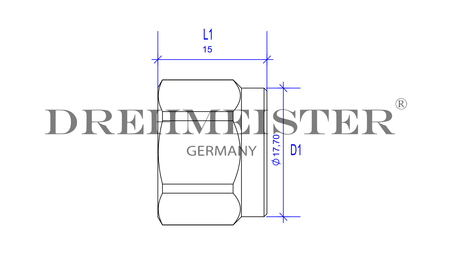 DREHMEISTER Ecrou M16x1 pour tuyau thermoplastique 8mm