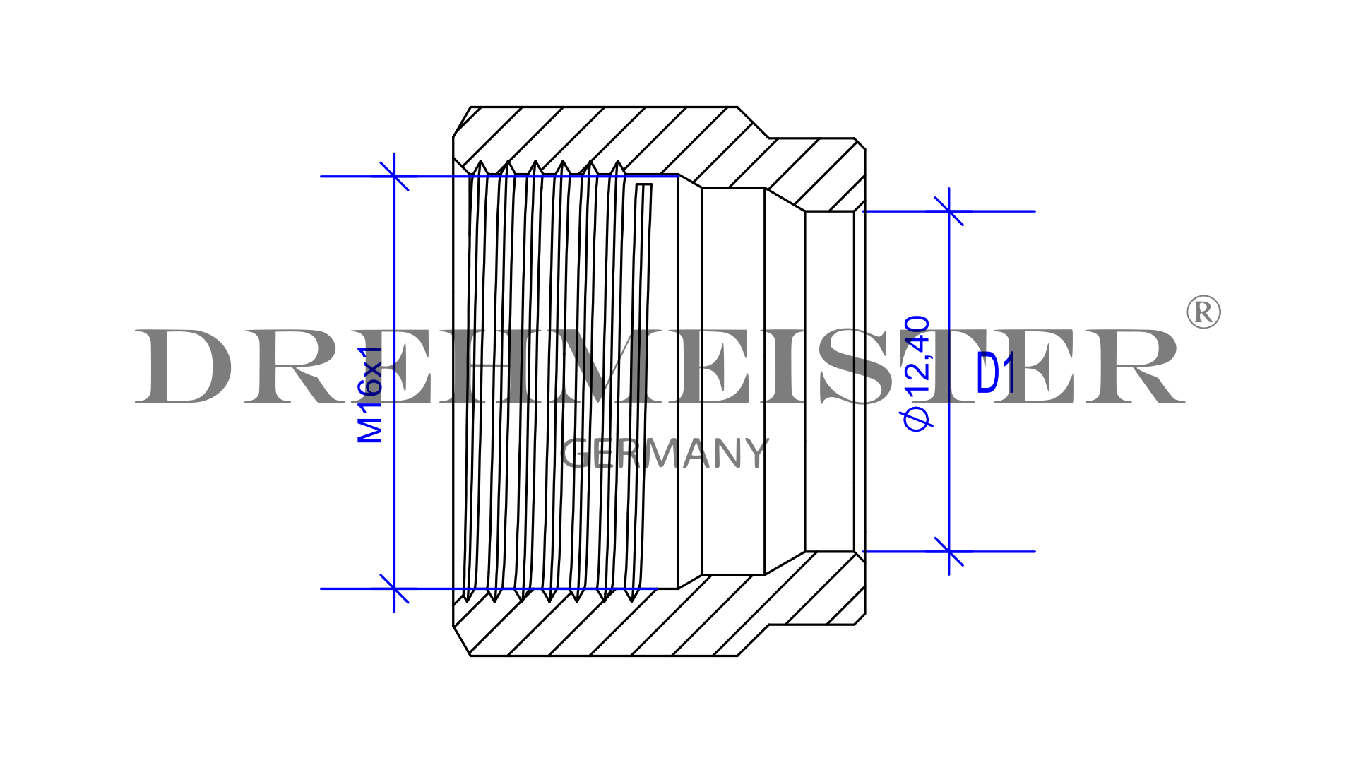 DREHMEISTER Ecrou M16x1 pour tuyau thermoplastique 8mm