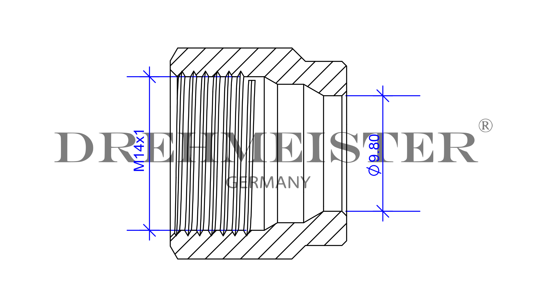 DREHMEISTER Überwurfmutter M14x1 für Flexleitung 6mm