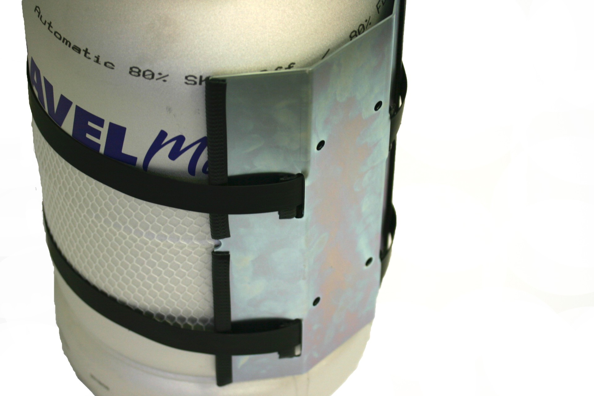 CAMPKO Gasflaschen Halter Set Edelstahl für Ø 300mm Gasflaschen inkl. 2x Spannband + 2x Spannschloss