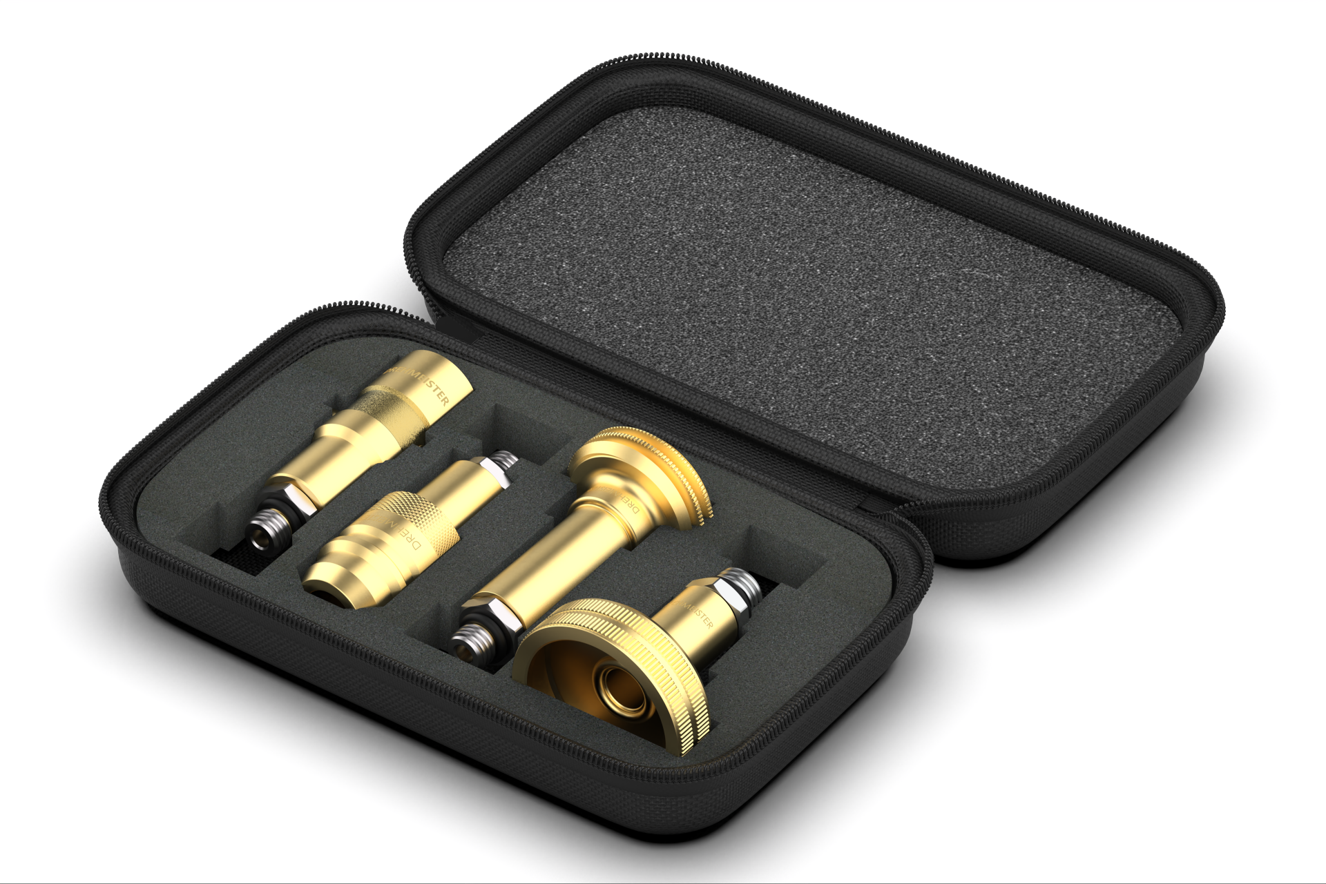 DREHMEISTER kit adattatore in valigetta per bombole di gas (M14/lungo)