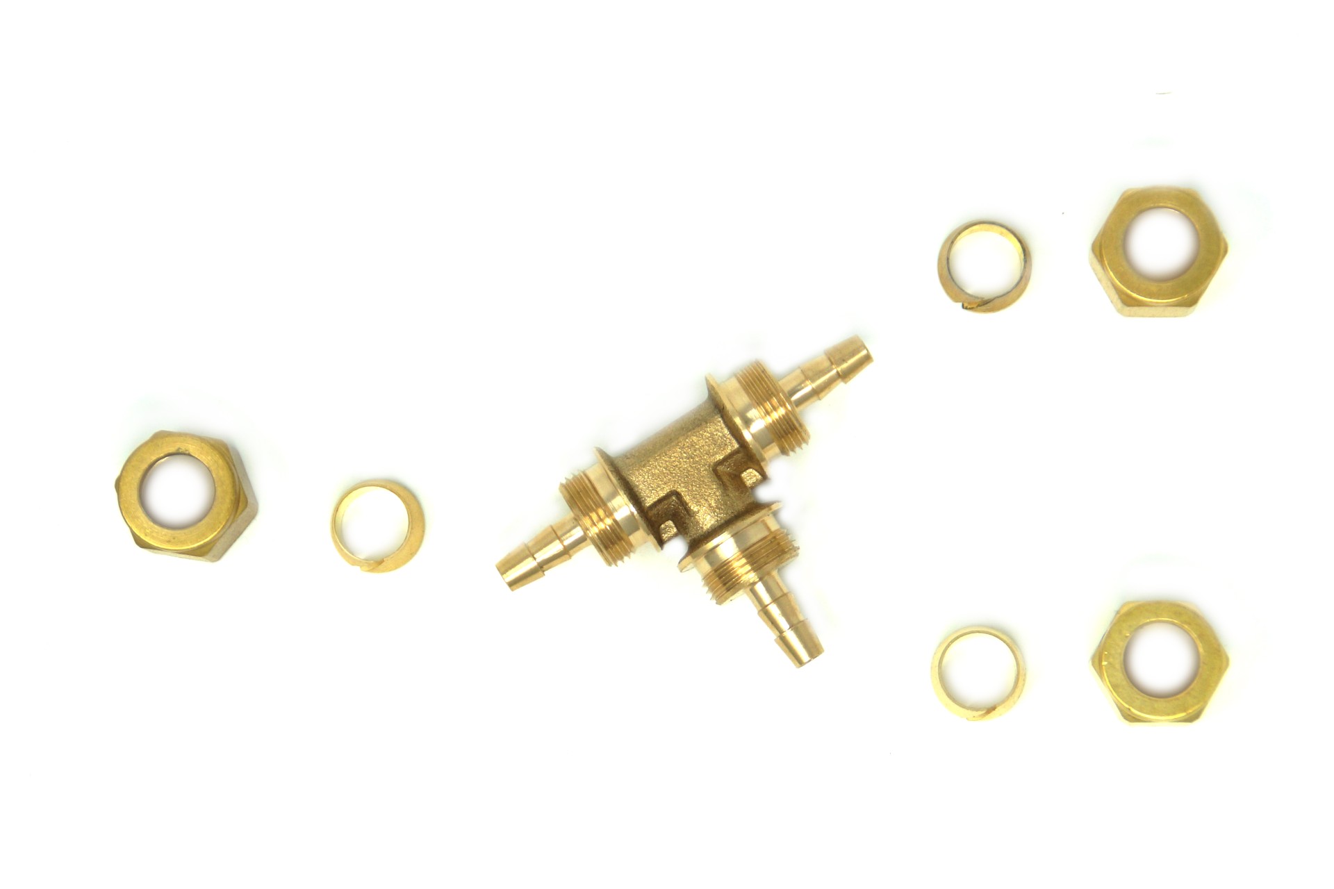 DREHMEISTER T-connection adapter for LPG thermoplastic hose 6-6-6mm