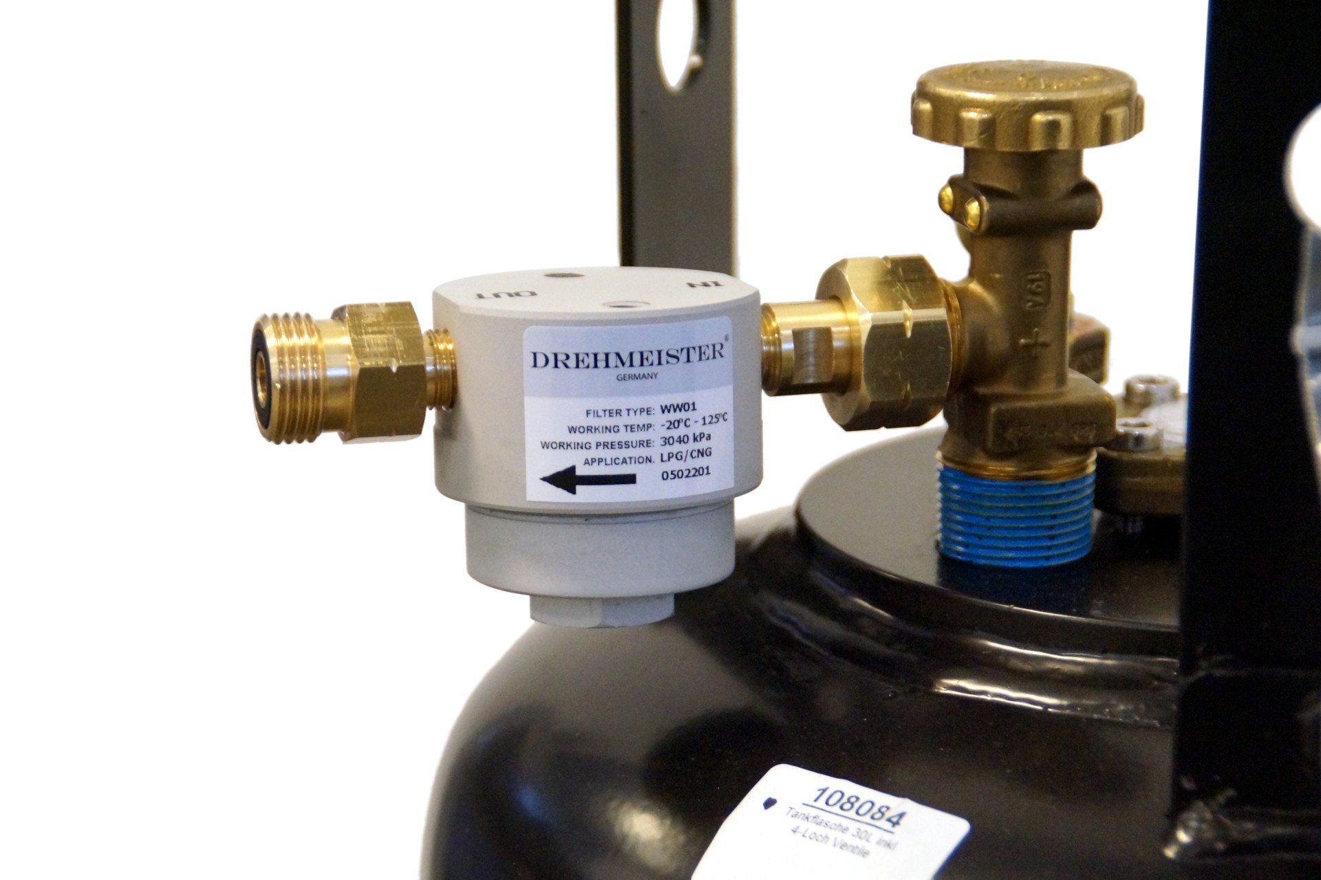 DREHMEISTER Gasflaschenfilter Smart W21,8 x 1/14 LH