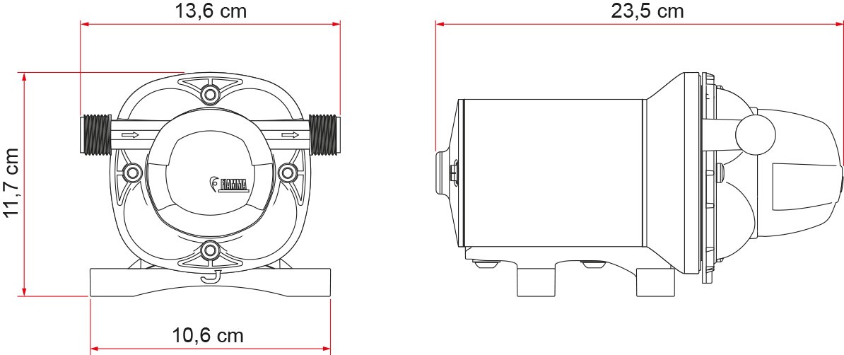 Fiamma Aqua F pompe à eau 12V - 13L - 1,5 bar