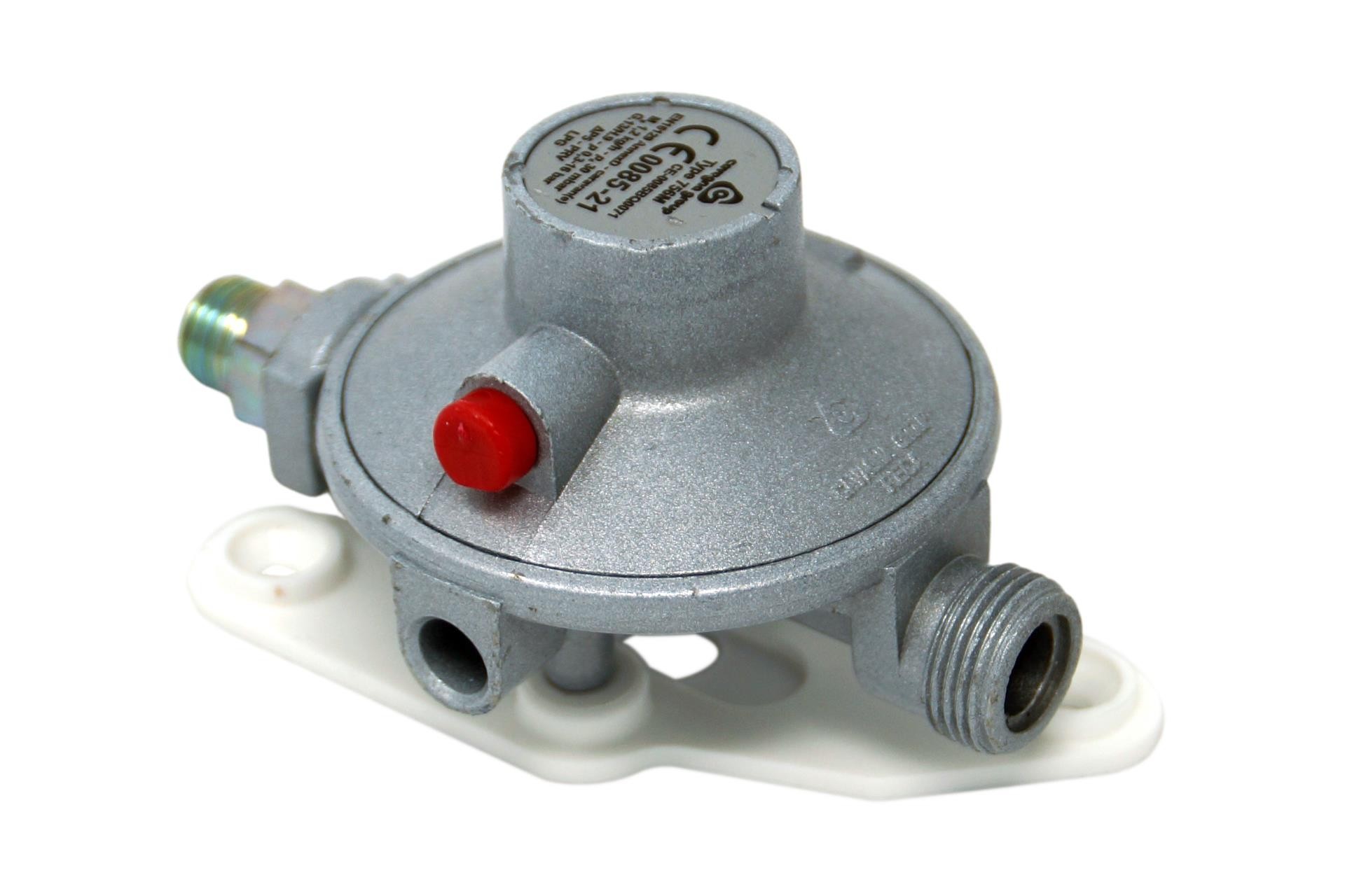 Cavagna Gasdruckregler 30mbar 1,2kg/h G.13 -> Rohrverschraubung 8mm