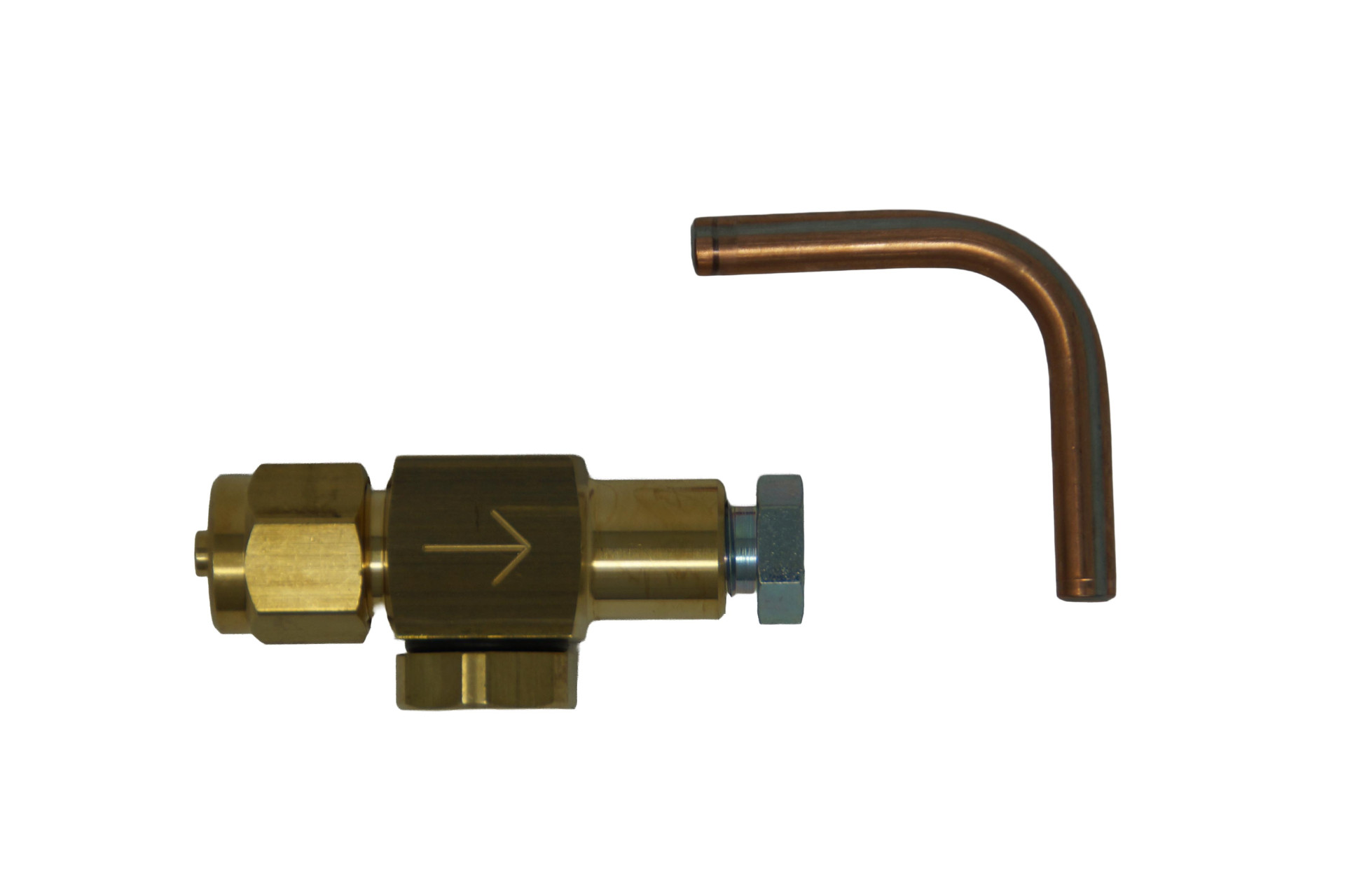 Tomasetto Kit per valvola di intercettazione esterna a monte del Vaporizzatore (linea flessibile da 6 mm su rame da 6 mm)