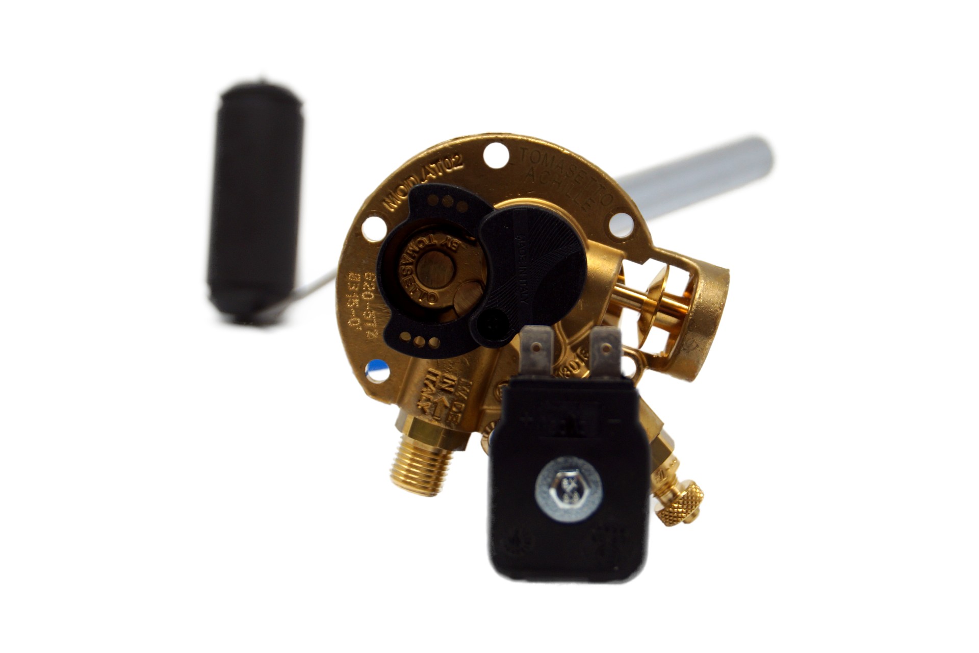 Tomasetto AT02 LPG multivalve standard 6mm outlet - for cylindrical LPG tanks 0°