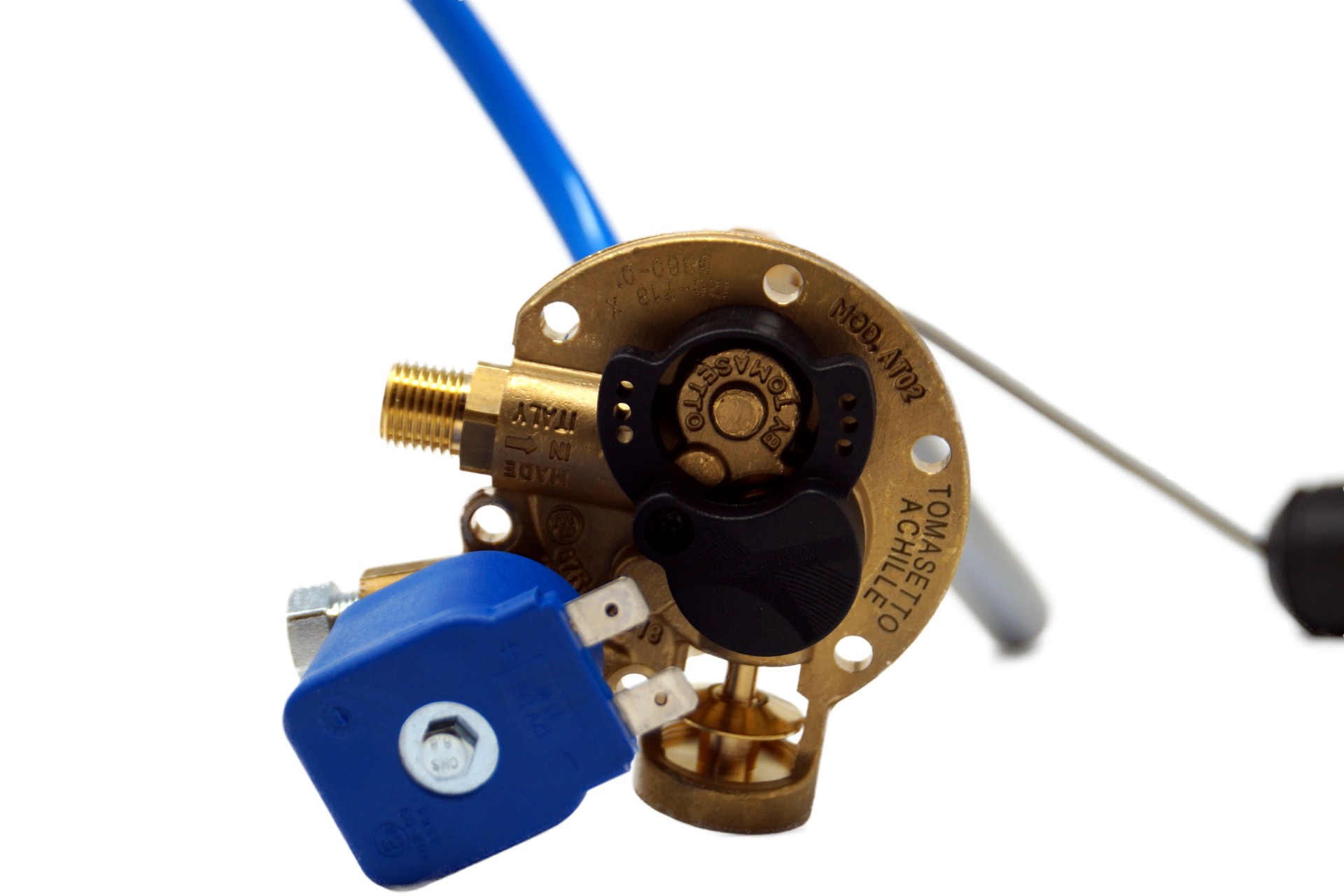 Tomasetto AT02 LPG multivalve extra 8mm outlet - for cylindrical LPG tanks 0°