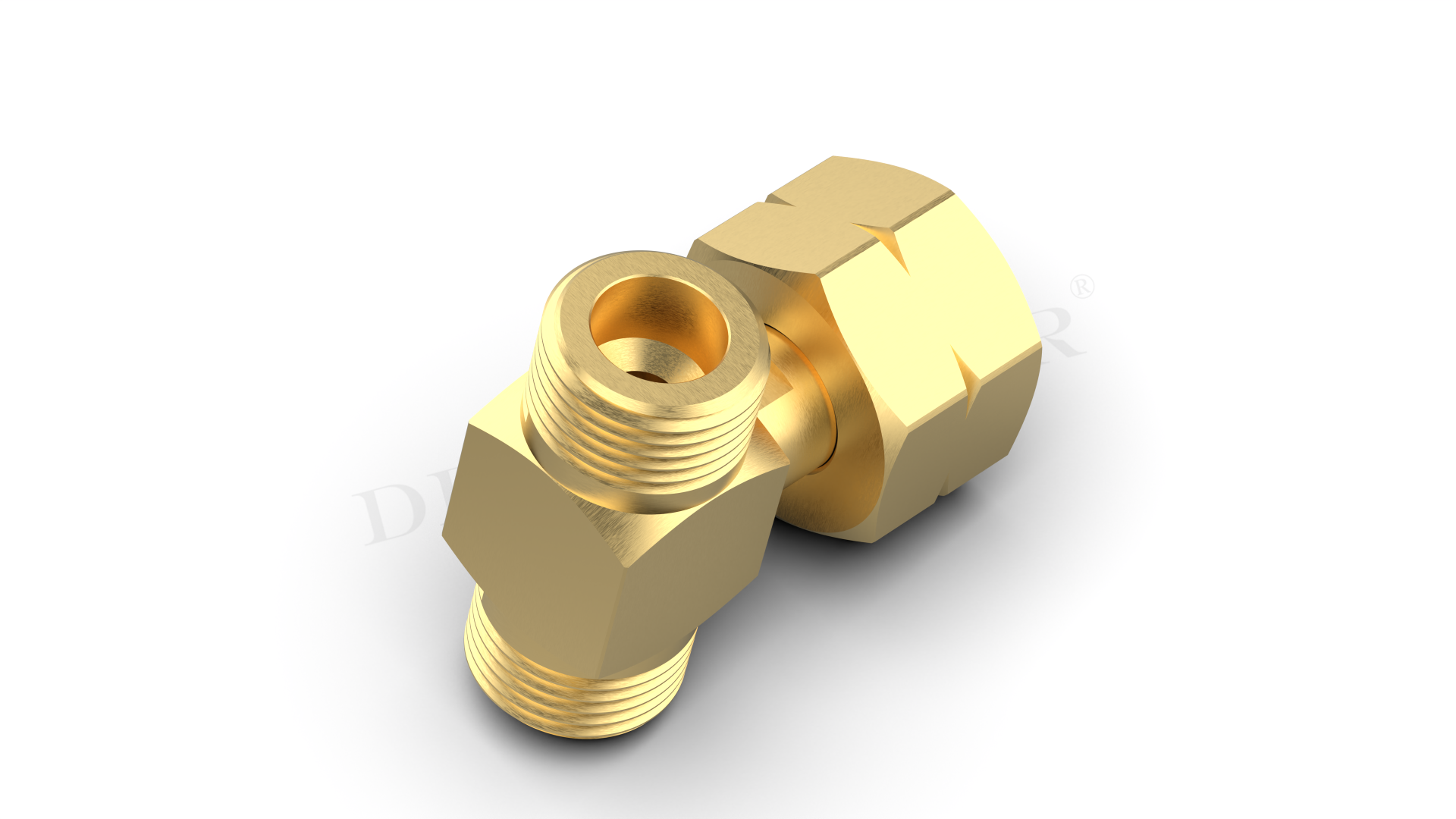 T-piece connection thread large bottle (GF) G.5 = W21.8 x 1/14 LH