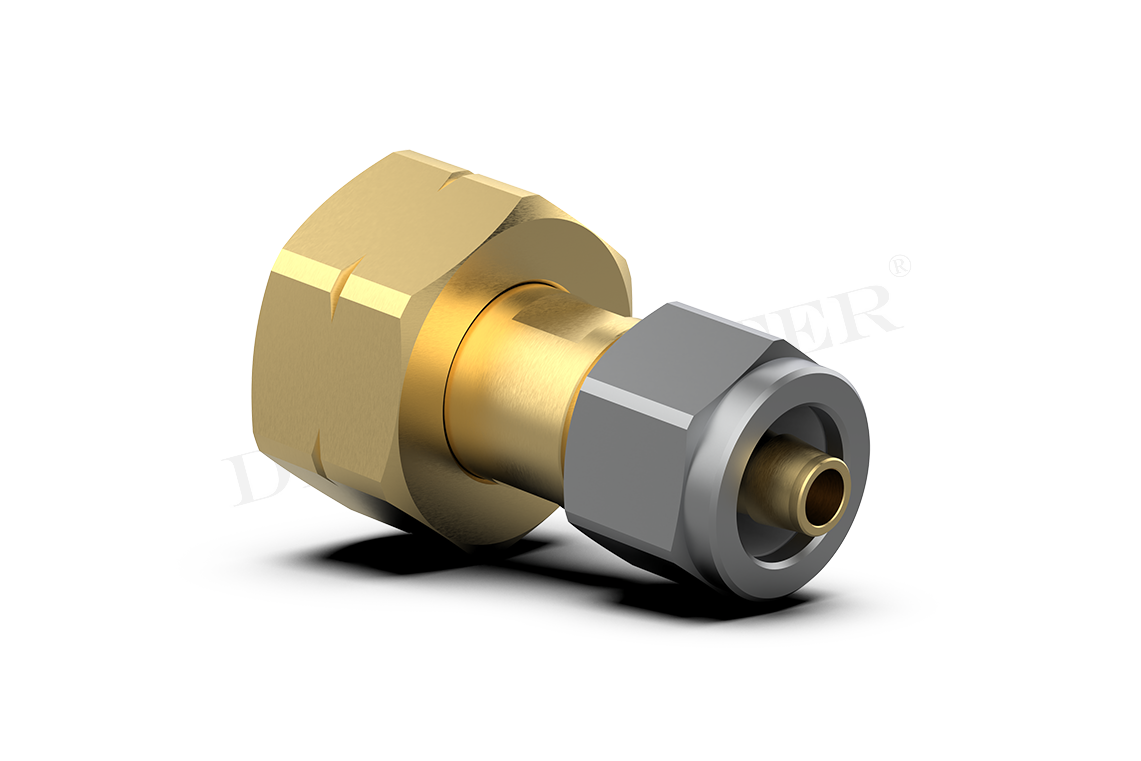 DREHMEISTER Adapter piece W21.8 x 1/14 LH / 8mm thermoplastic hose