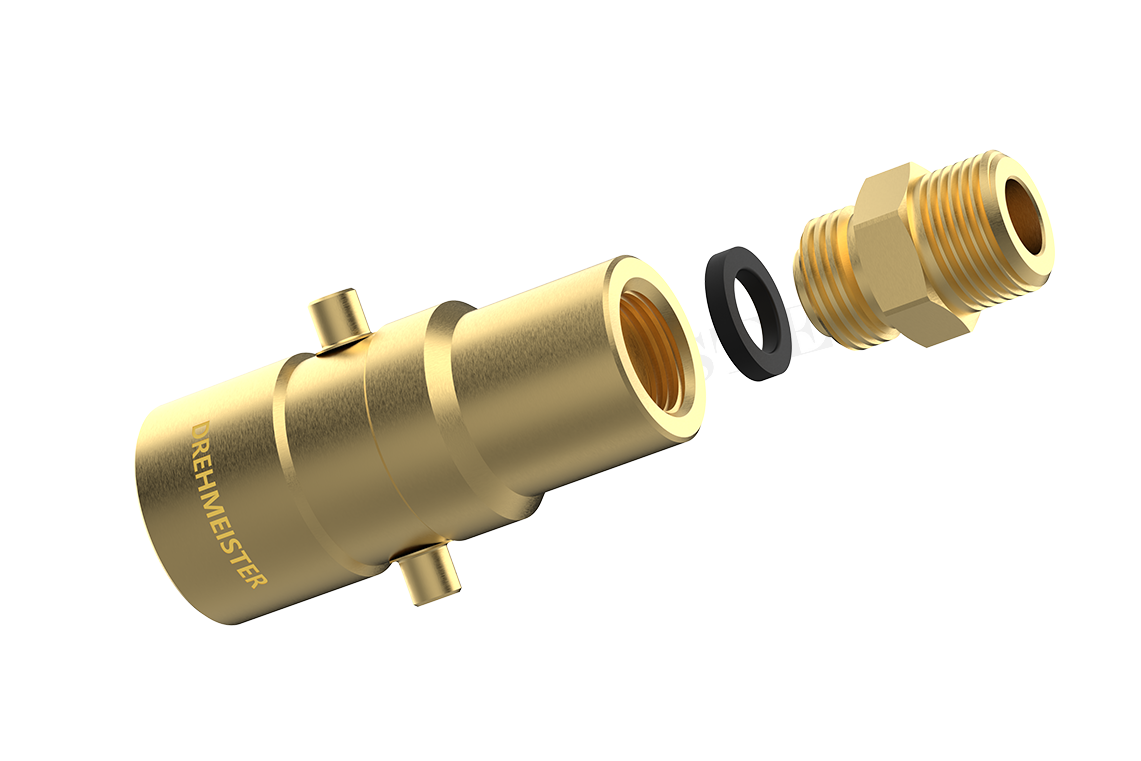 DREHMEISTER Bajonett LPG Adapter mit 3/8 NPT Gewinde - Füllventil 4-Loch-Tank