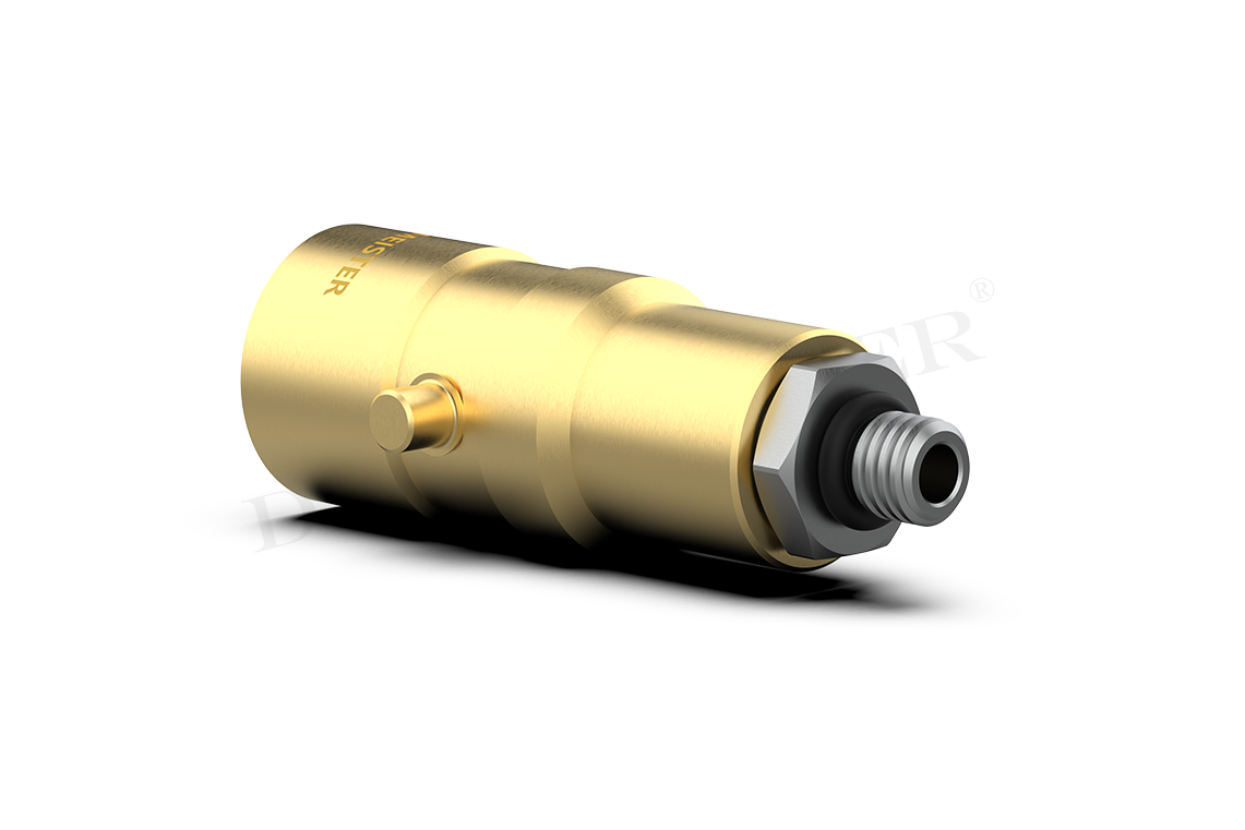 DREHMEISTER Bayonet LPG adapter M10 brass with stainless steel connection, L=67 mm