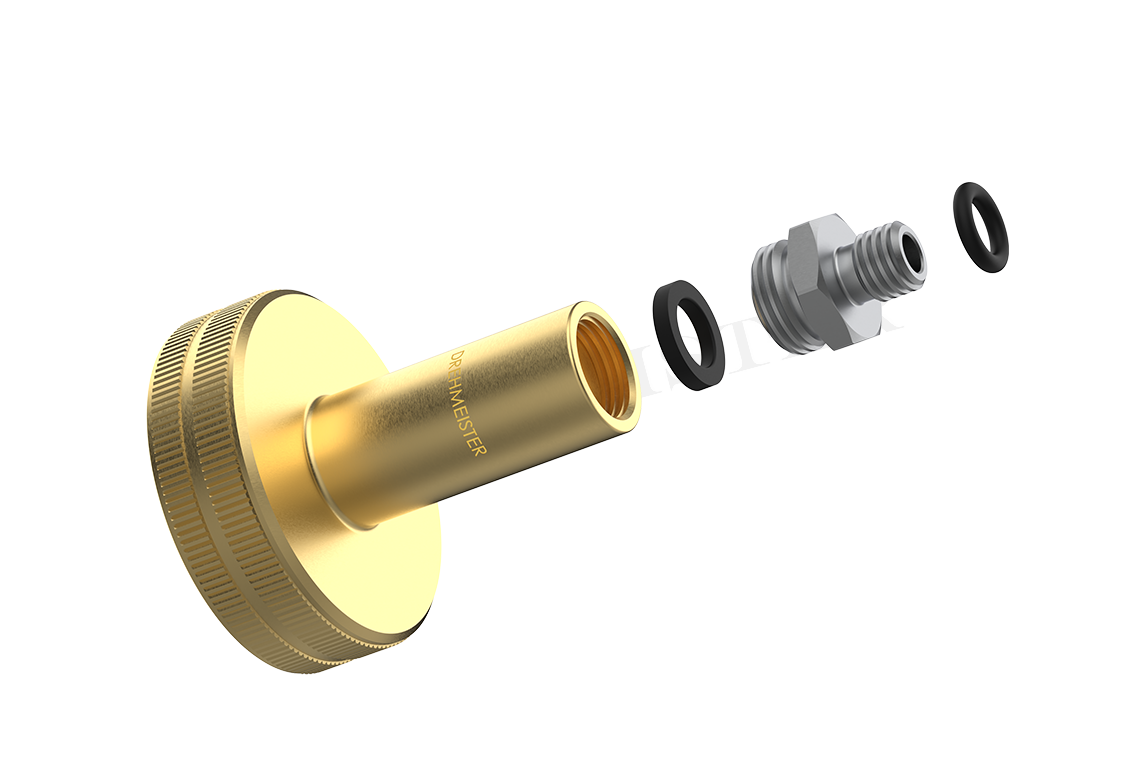 DREHMEISTER DISH LPG adapter M10 - 76 mm (stainless steel connection)