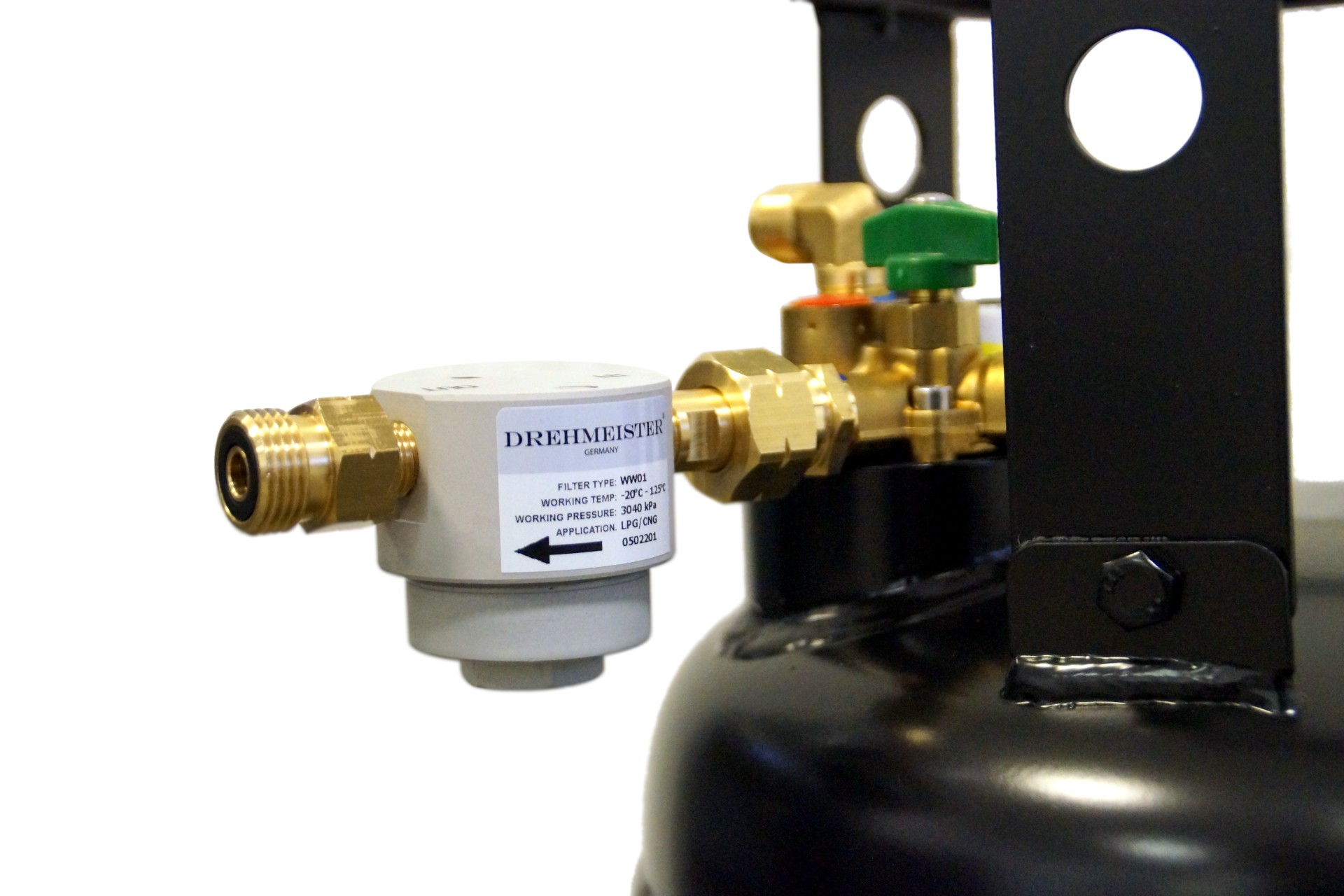 DREHMEISTER Gasflaschenfilter Smart W21,8 x 1/14 LH
