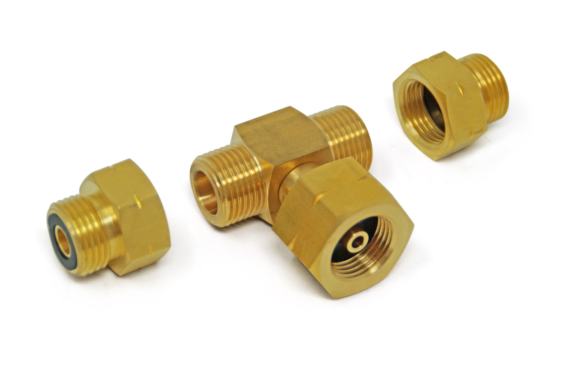 DREHMEISTER Raccord en T filetage grande bouteille G.5 = W21.8 x 1/14 LH --> G.12