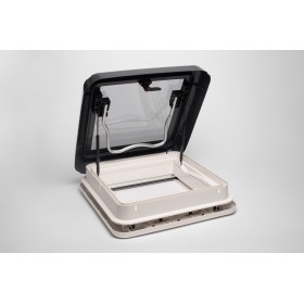 Antarion Dachfenster (2-fach Verglasung) 40 x 40 cm + Belüftung, grau für Wohnmobile, Wohnwagen