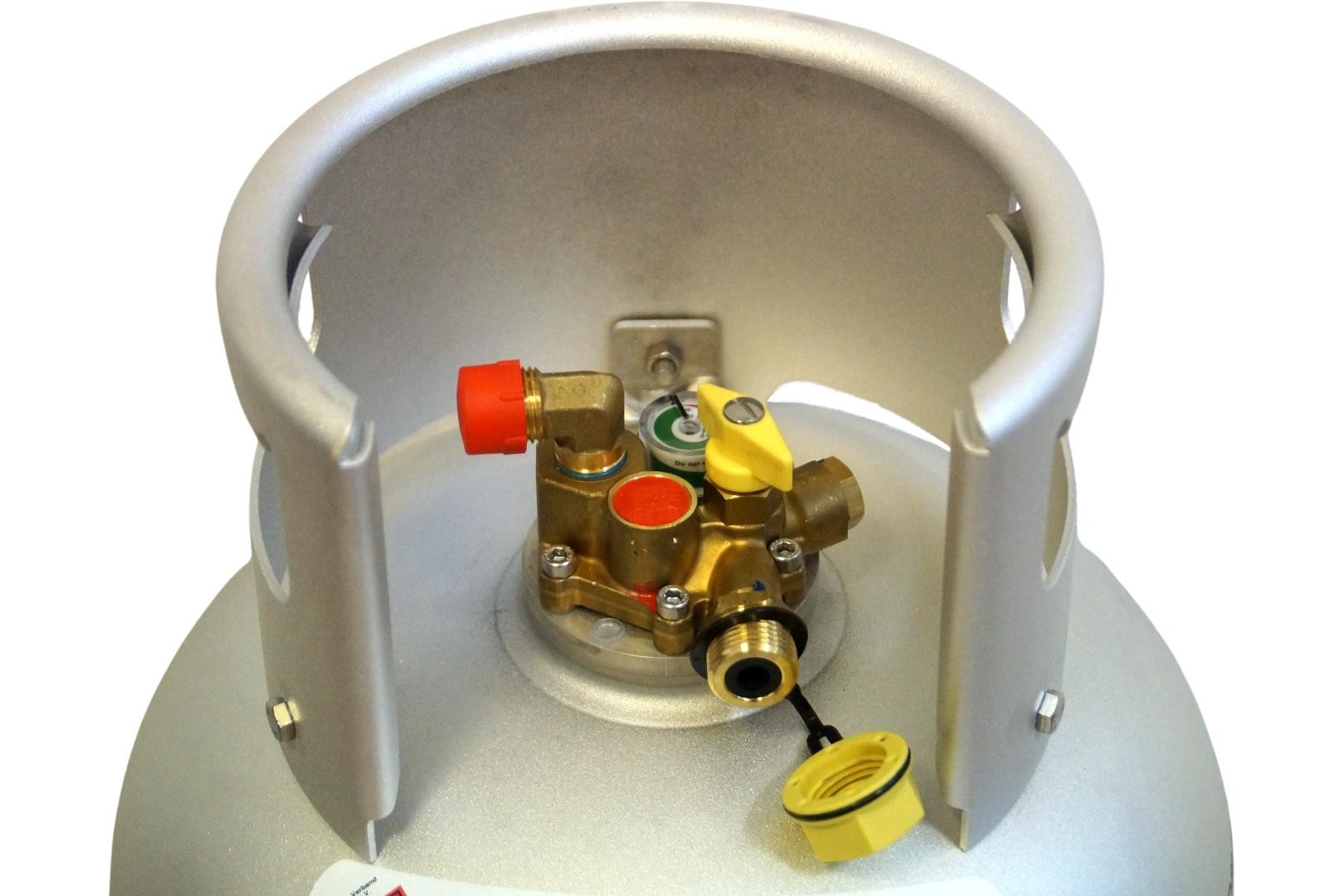 Alugas Travel Mate refillable gas bottle 27 litres with 80% multivalve (FR,CH)