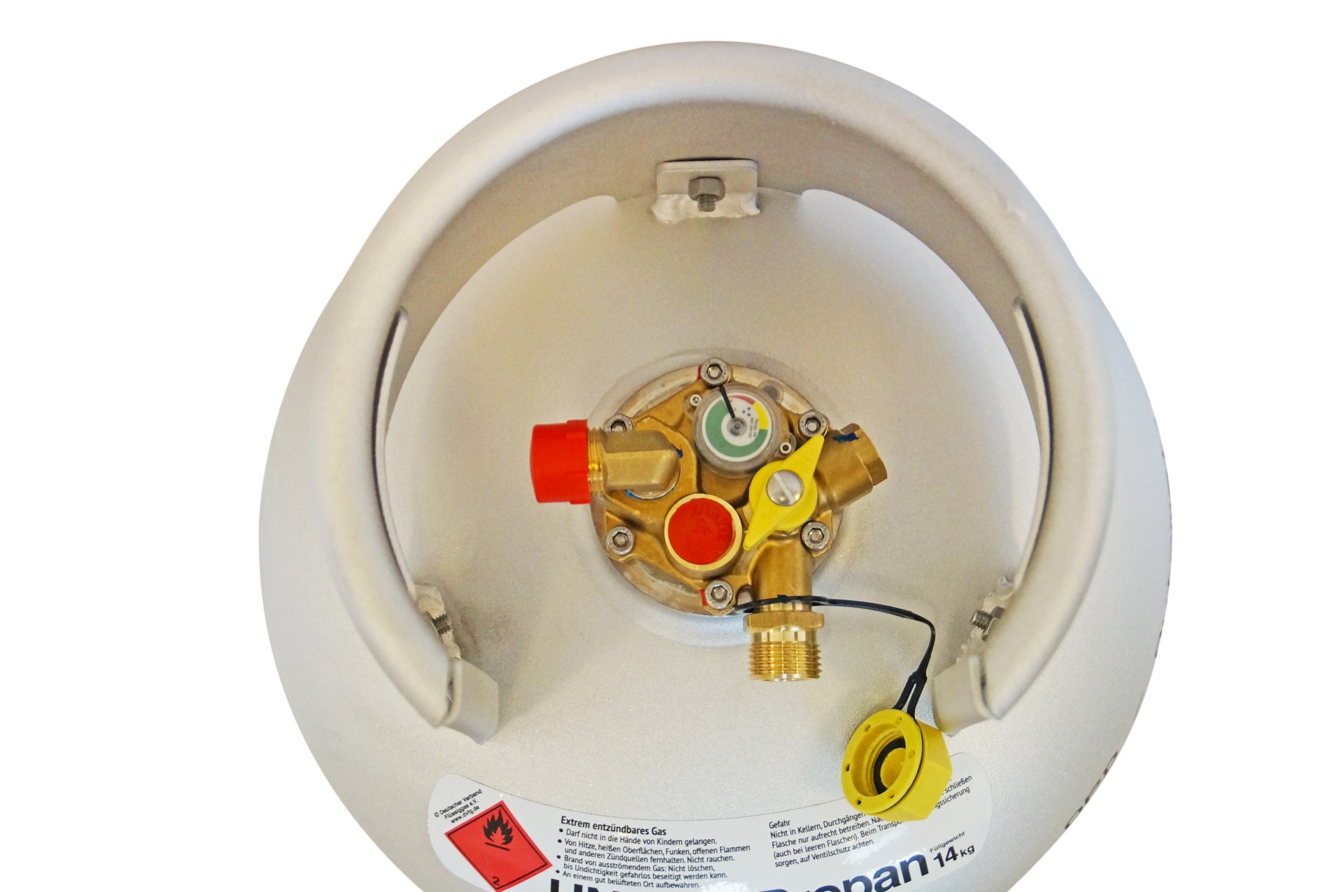 Alugas Travel Mate refillable gas bottle 33,3 litres with 80% multivalve (FR,CH)