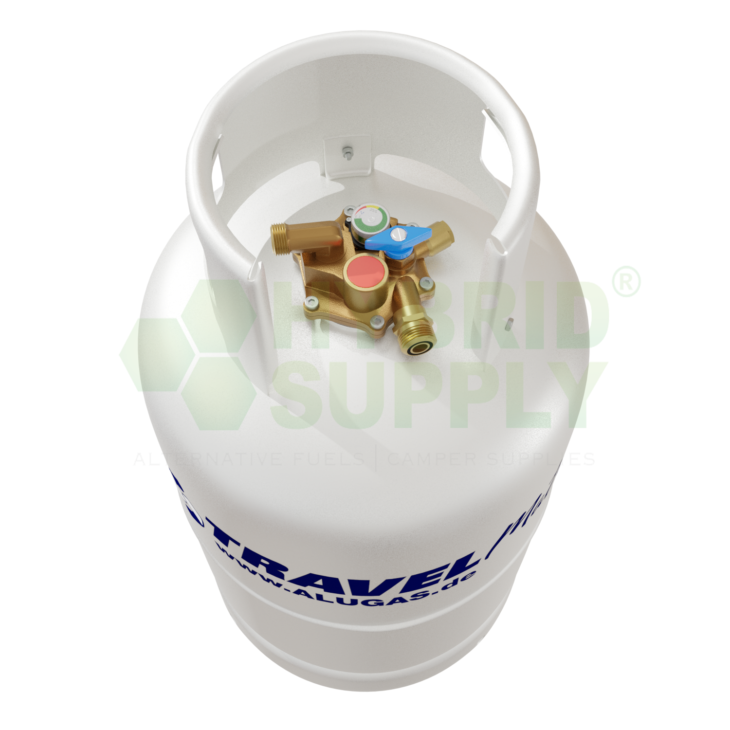 ALUGAS TRAVELMate Gastankflasche 27,2 Liter mit 80% Multiventil (DE)