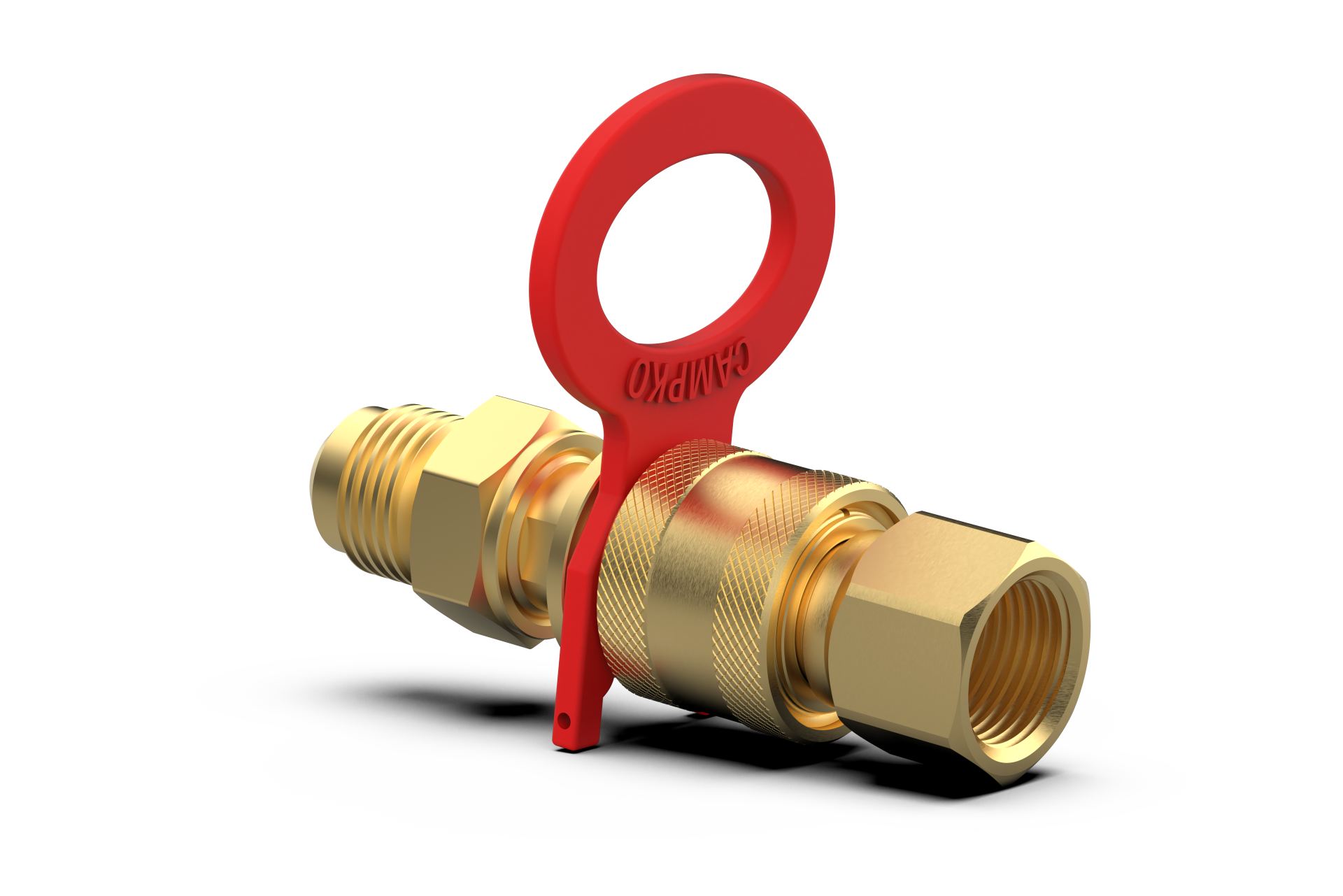 CAMPKO® Raccordo rapido per bombole di gas, carrelli elevatori con valvola di ritegno - filettatura 3/4 UNF