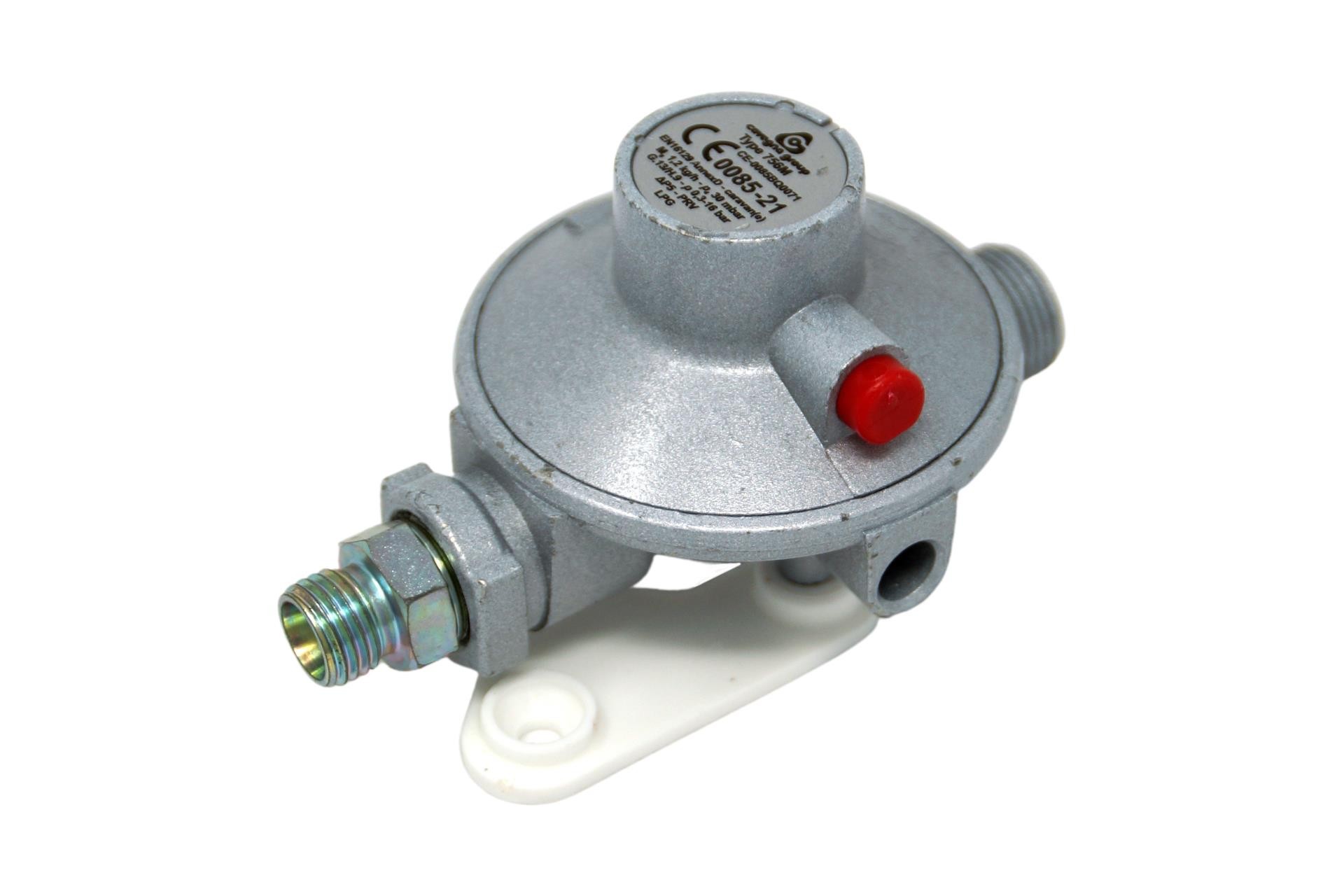 Cavagna Gasdruckregler 30mbar 1,2kg/h G.13 -> Rohrverschraubung 8mm