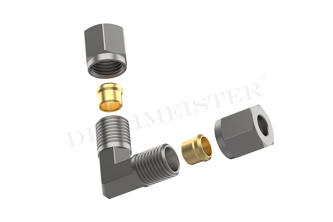 DREHMEISTER Schneidringverschraubung gewinkelt 90° - 8mm Rohrverschraubung