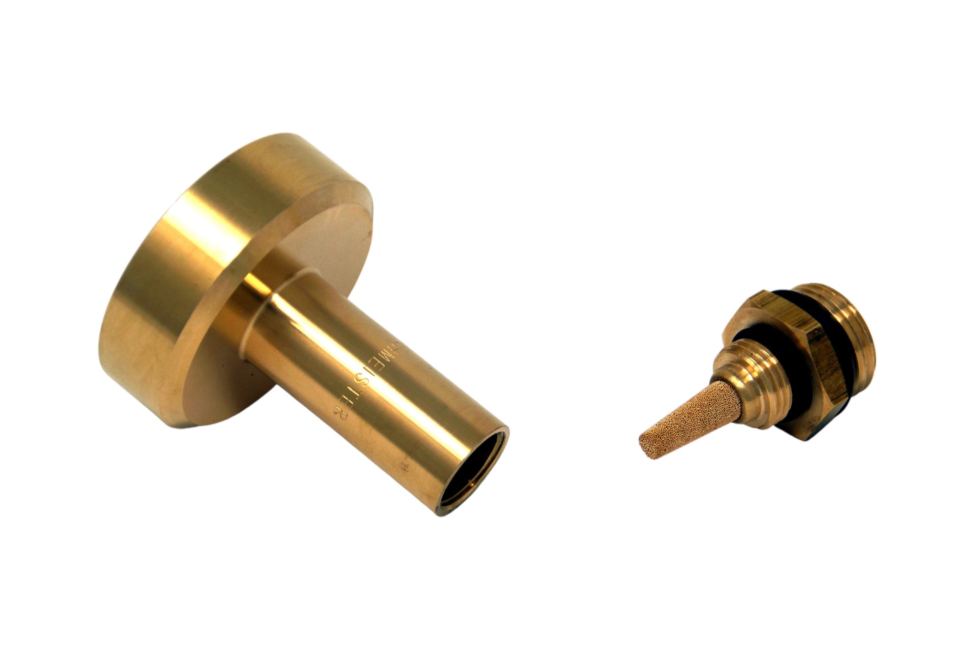 DISH LPG adapter 21,8 mm incl. filter, 77 mm - brass