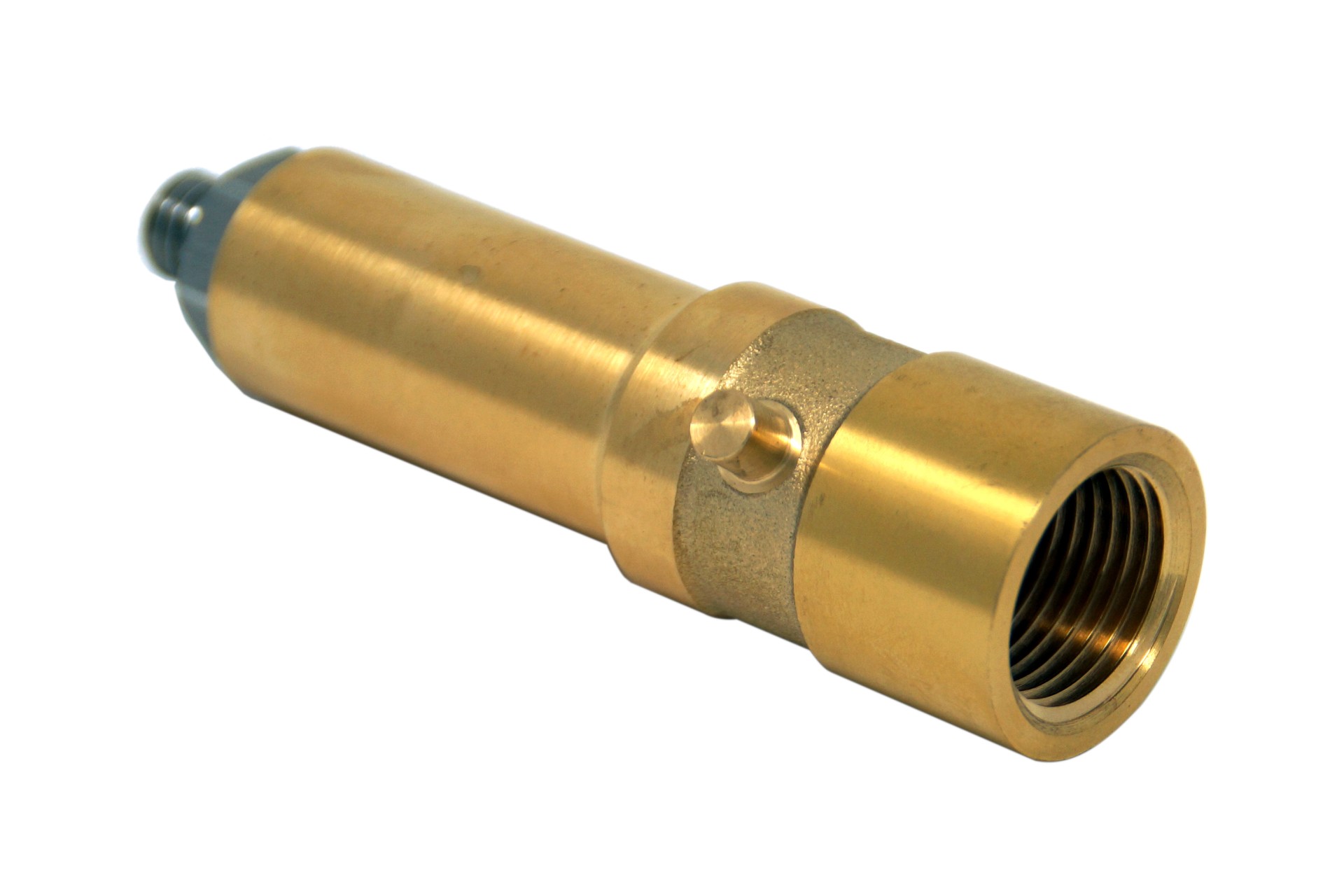 DREHMEISTER Bayonet LPG adapter M10 brass with stainless steel connection, L=103,5 mm