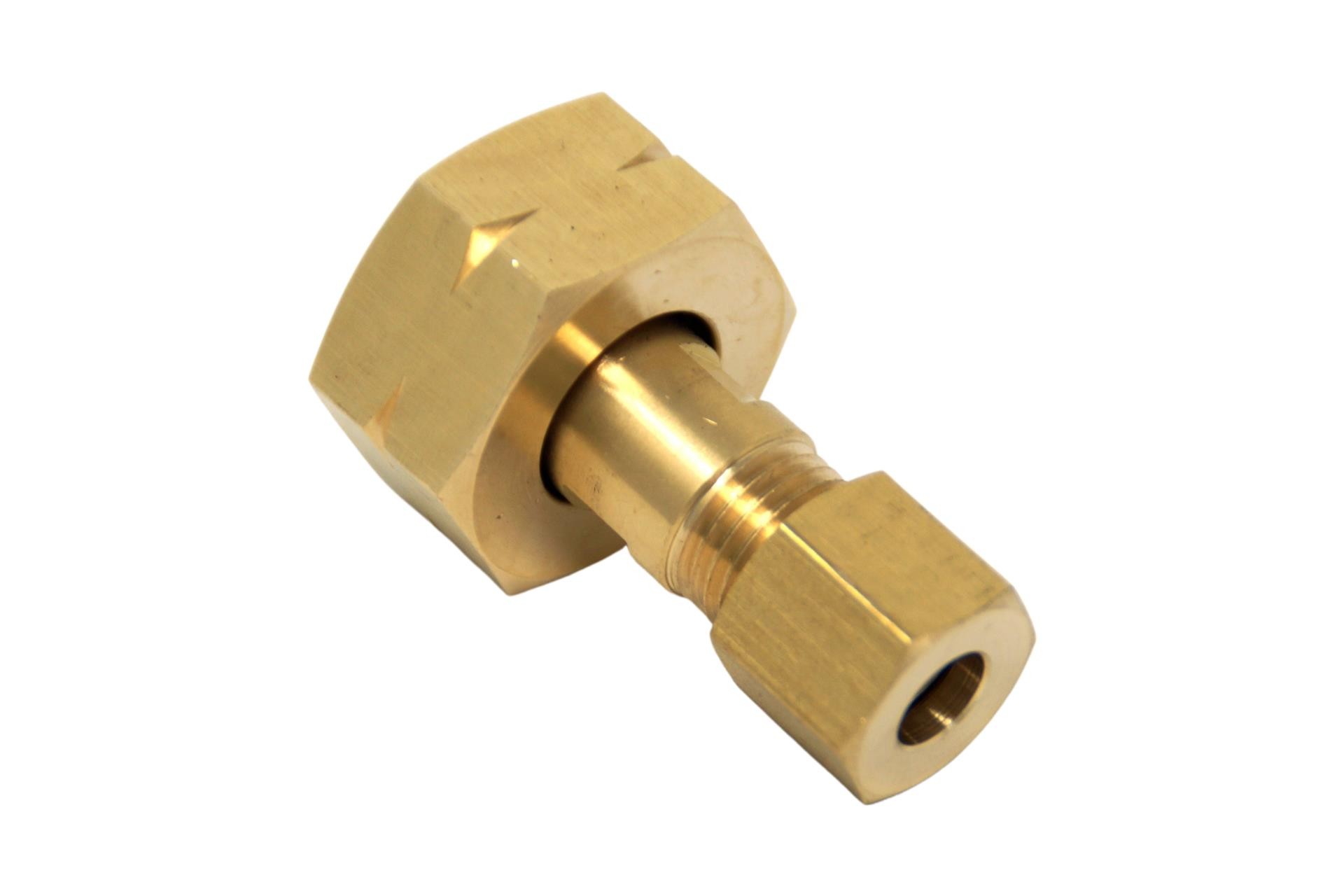 DREHMEISTER connecting piece W21.8 x 1/14 LH -> 8 mm RVS