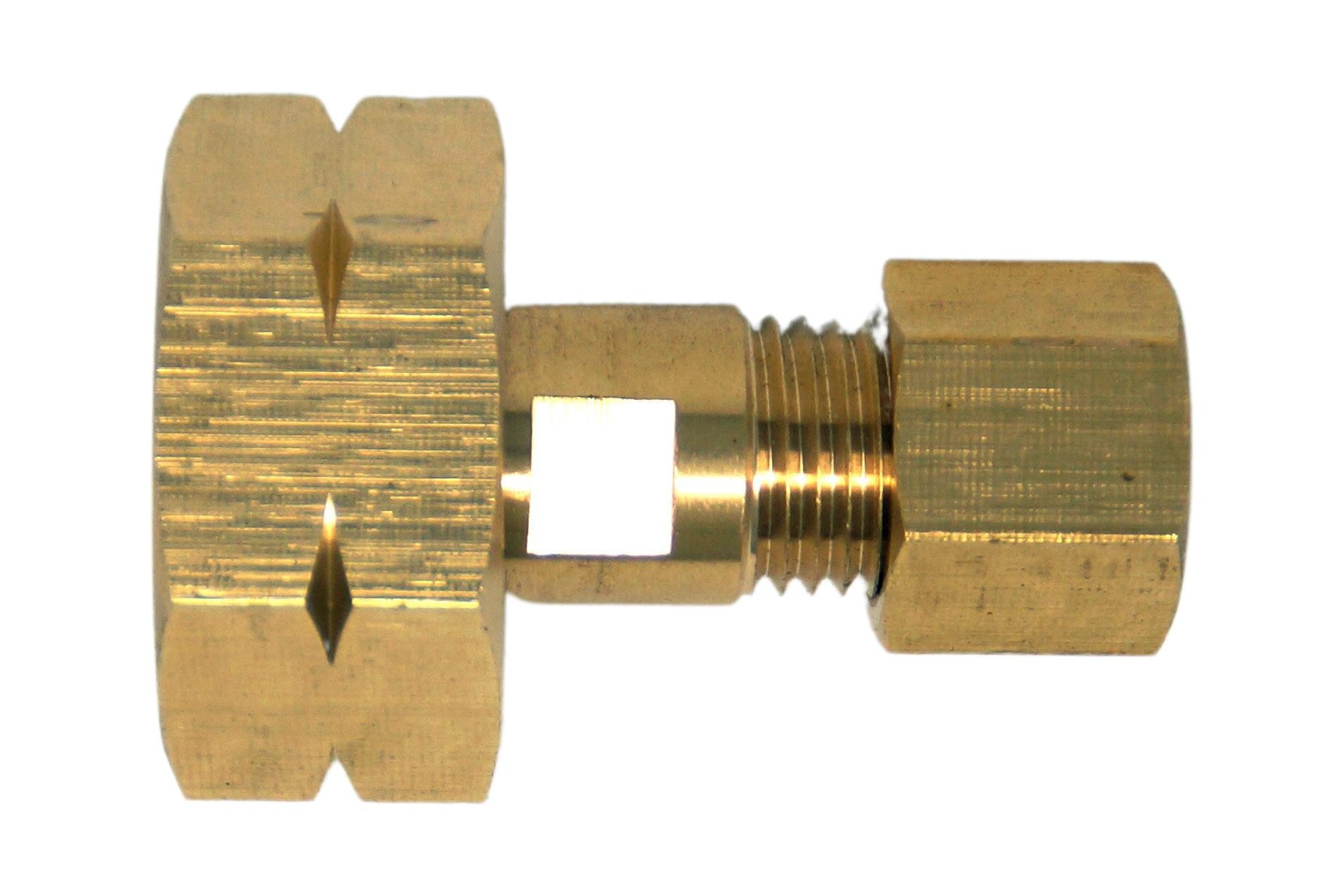 DREHMEISTER connecting piece W21.8 x 1/14 LH -> 8 mm RVS